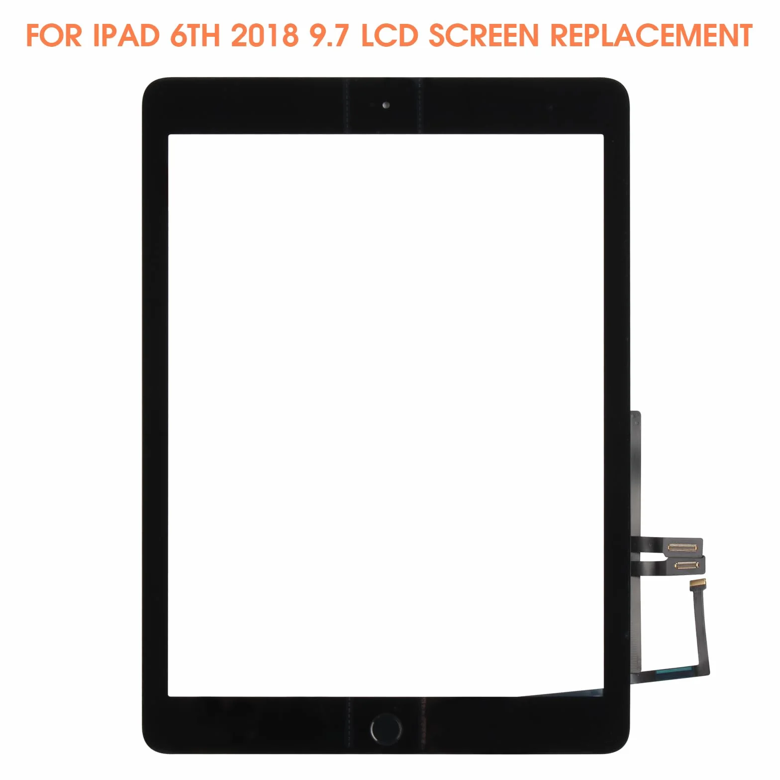 Reparo per iPad 6th 9.7 2018 Touchscreen - per iPad 6 6th Generation Touch Screen A1893 A1954 Digitizer Schermo di Ricambio Vetro include Strumenti di Riparazione (con Home Buttone) (Nero)