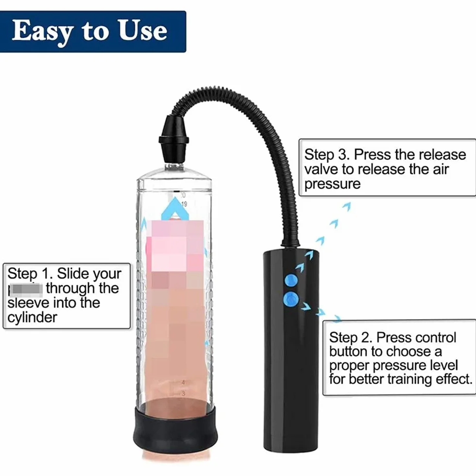 ELETTRO SVILUPPATORE A POMPA SVILUPPATRICE MASCHILE ASPIRAZIONE AUTOMATICA RICARICABILE USB