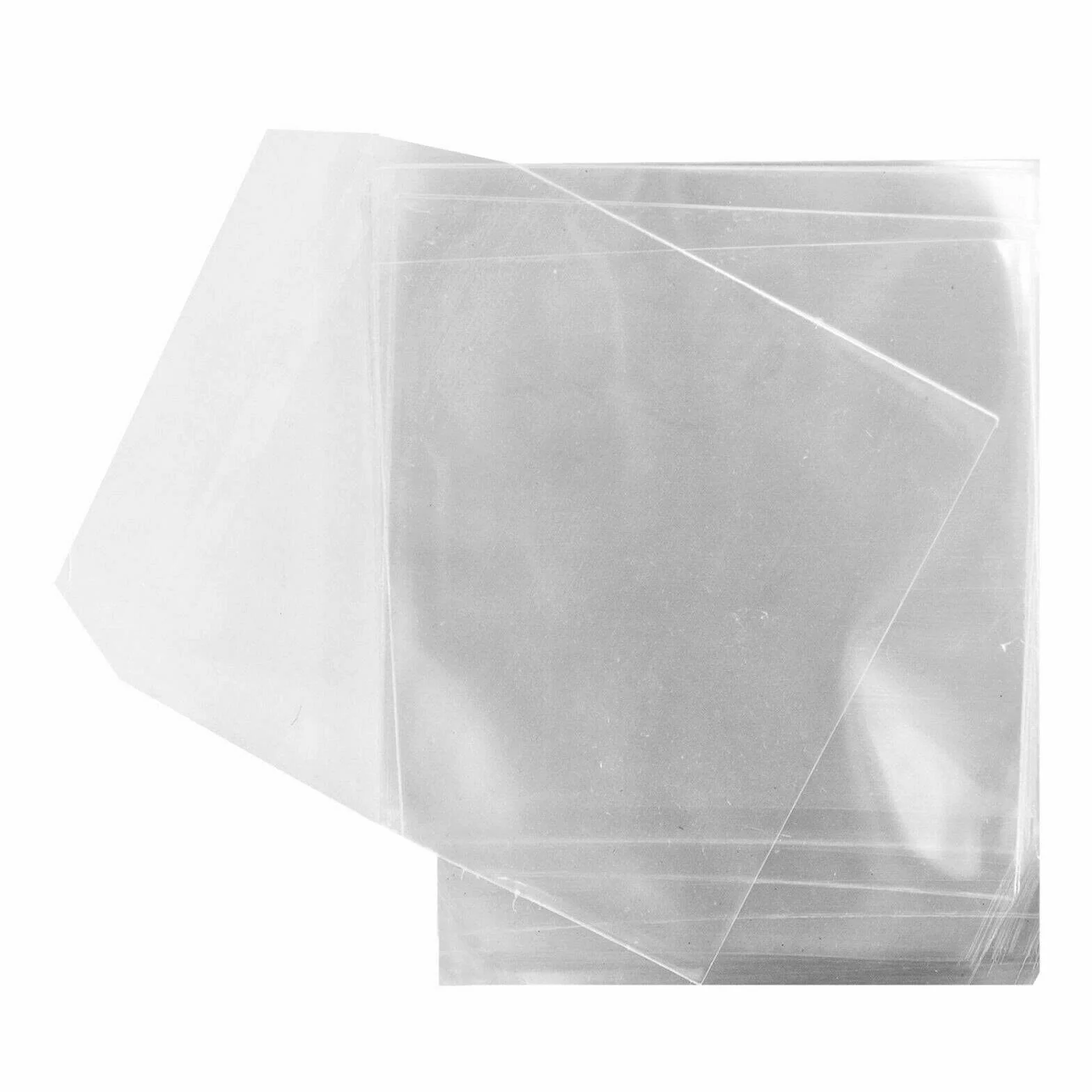 100 bustine per CD e DVD trasparenti in plastica pvc con aletta di chiusura