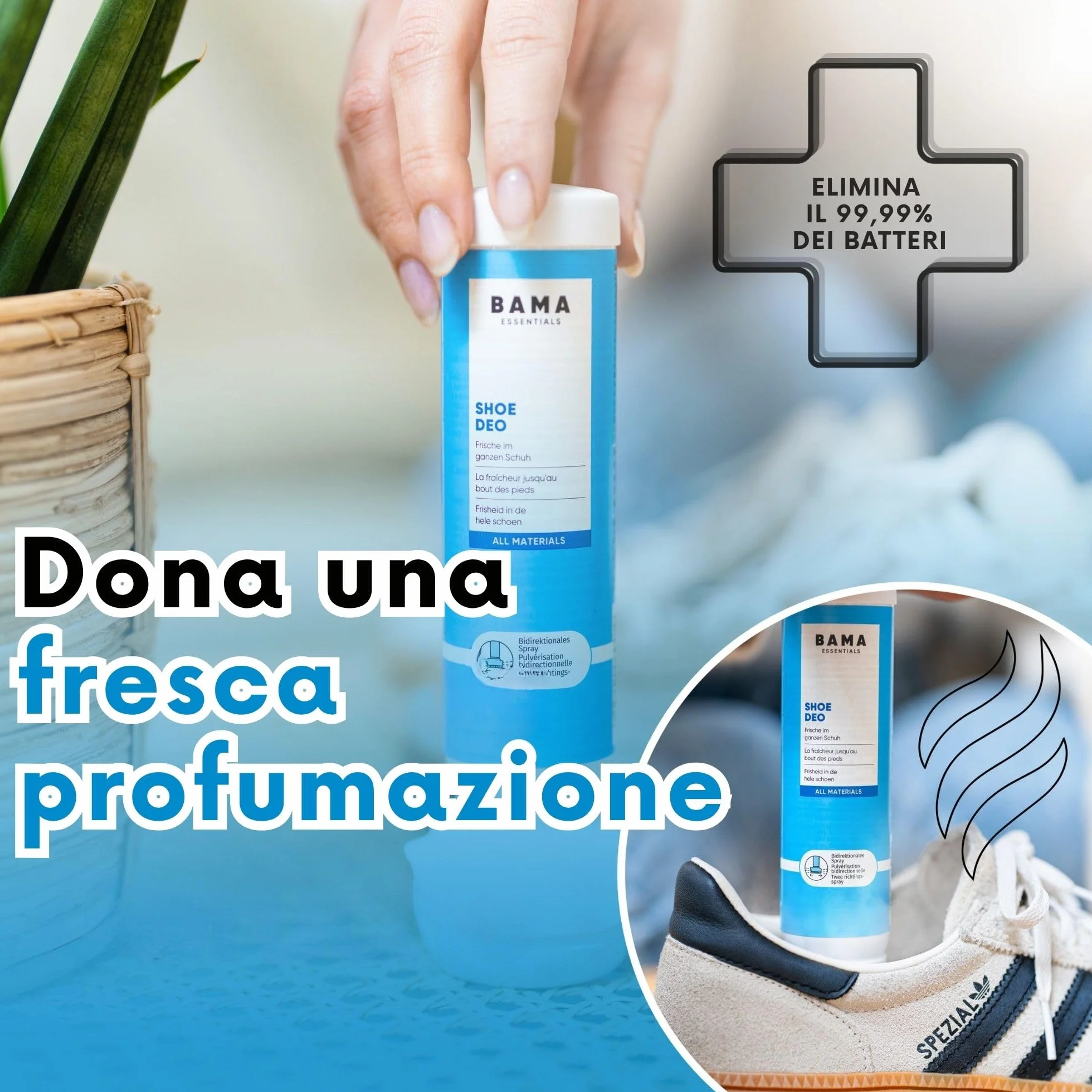 BAMA Spray Deodorante per Piedi e Scarpe 100 ml