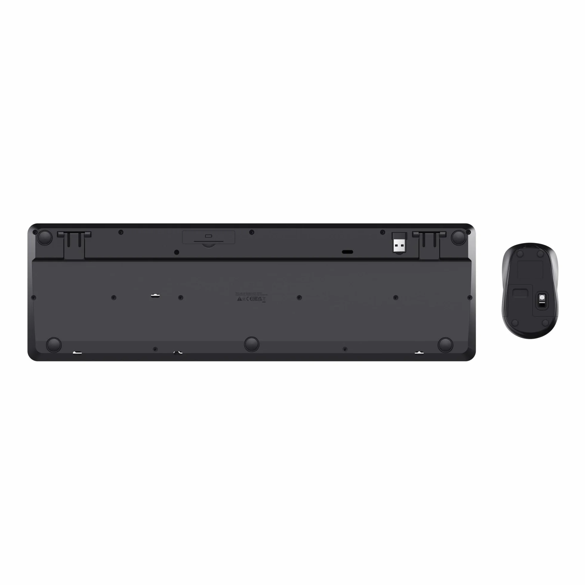 Trust Ymo II Set Tastiera e Mouse Wireless Silenziosi Italiano QWERTY, Tasti a Profilo Ribassato, Resistente agli Sversamenti, Unico Ricevitore USB, Nero