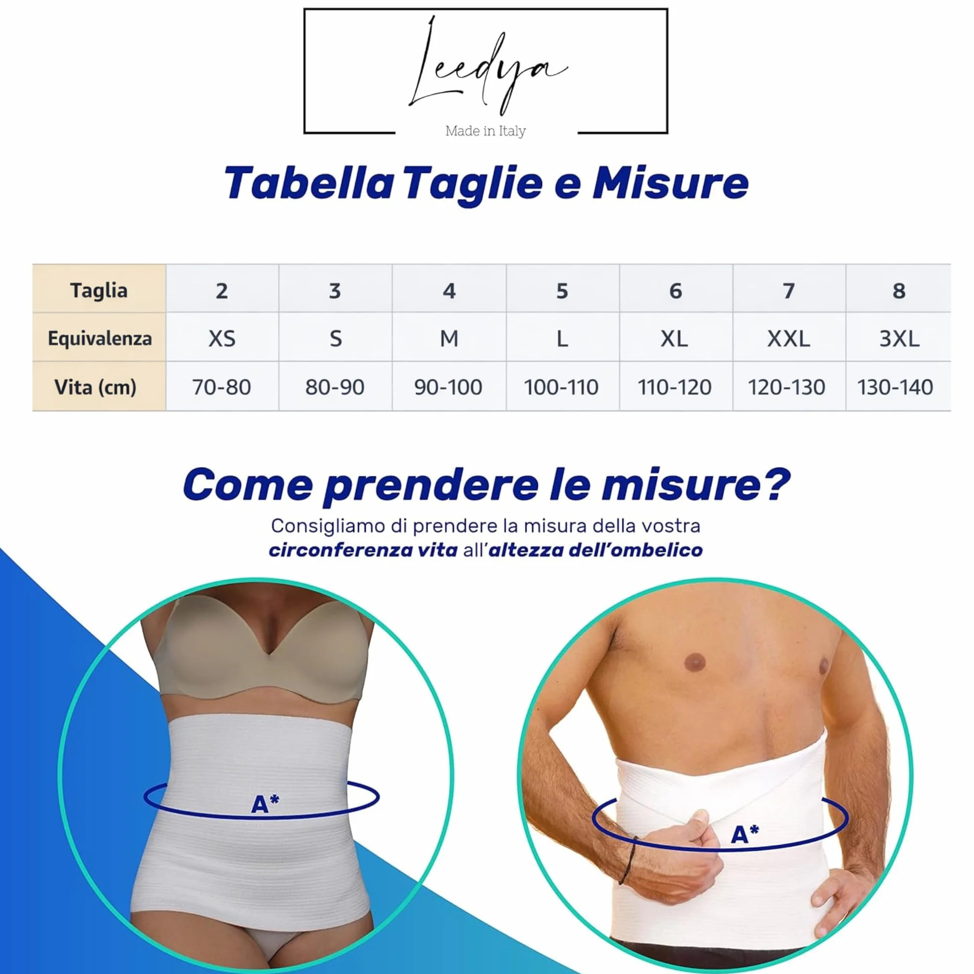 Fascia Elastica Lombare Traspirante in Cotone 30 cm - Supporto Schiena Addominale Uomo Donna (L) Made in Italy