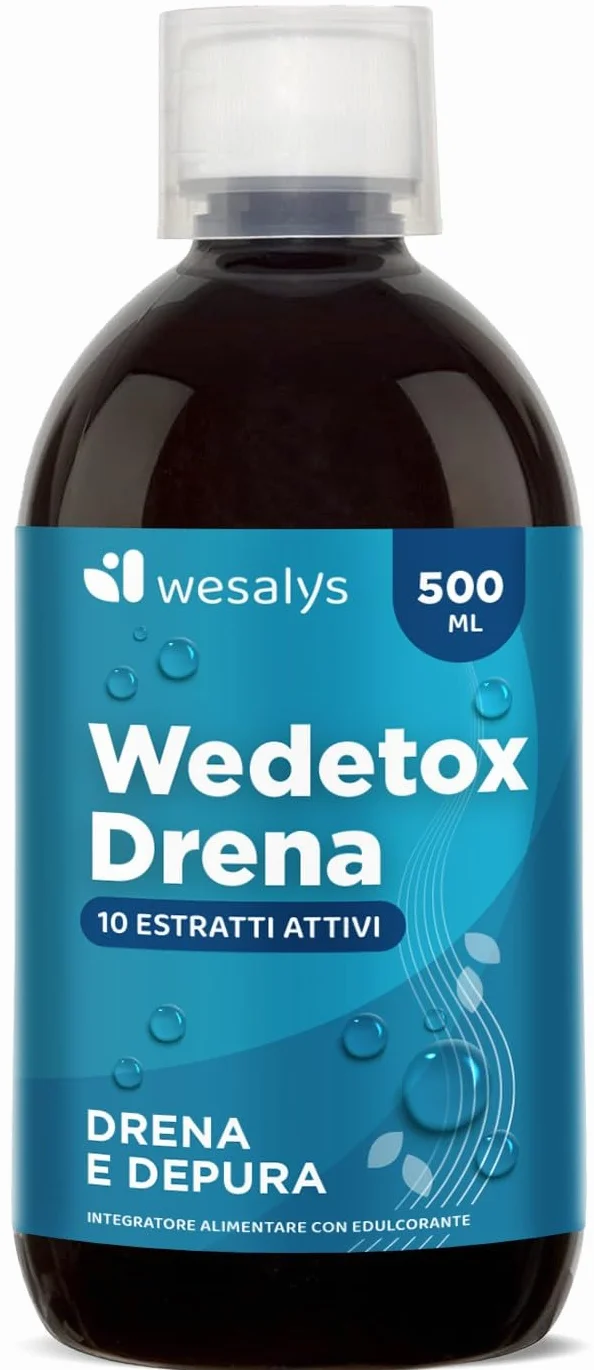 Drenante Forte Detox Diuretico contro Ritenzione Idrica, Disintossicante fegato, Anticellulite