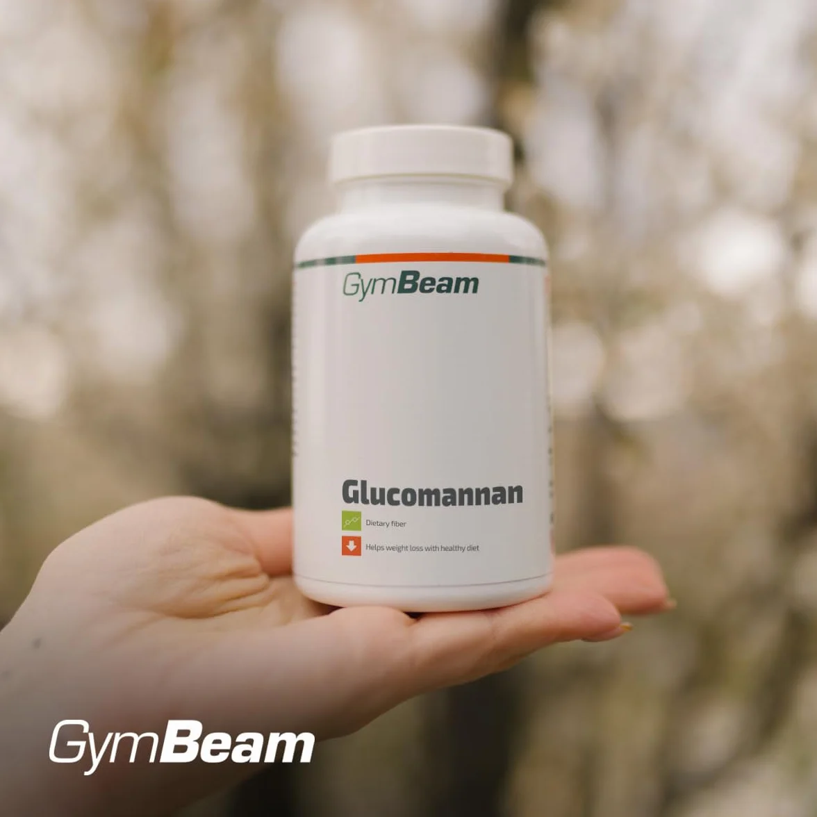 GymBeam Glucomannano 120 cpr Fibra Alimentare Solubile da Radice di Konjac