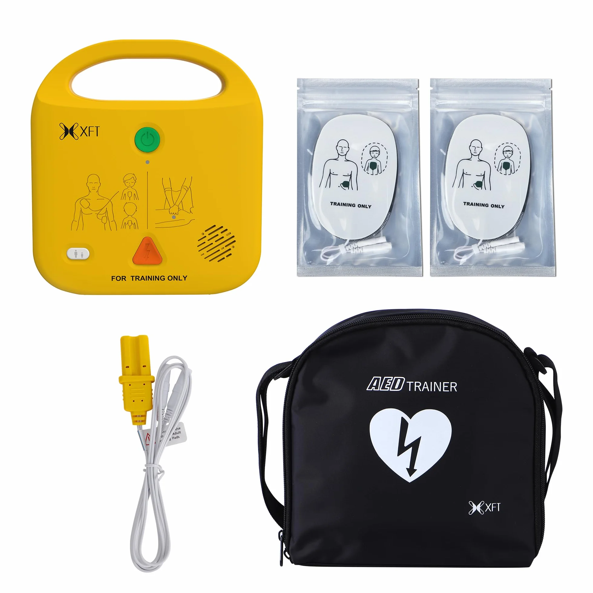 XFT AED Trainer, Przenośny Zestaw Szkoleniowy Defibrylatora AED, Symulator RCP