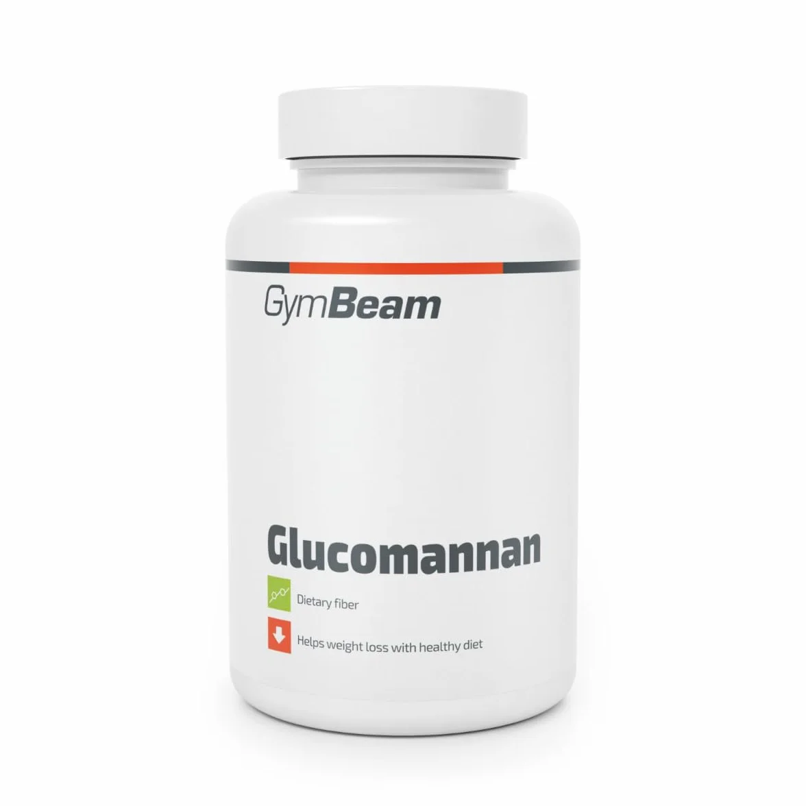 GymBeam Glucomannano 120 cpr Fibra Alimentare Solubile da Radice di Konjac