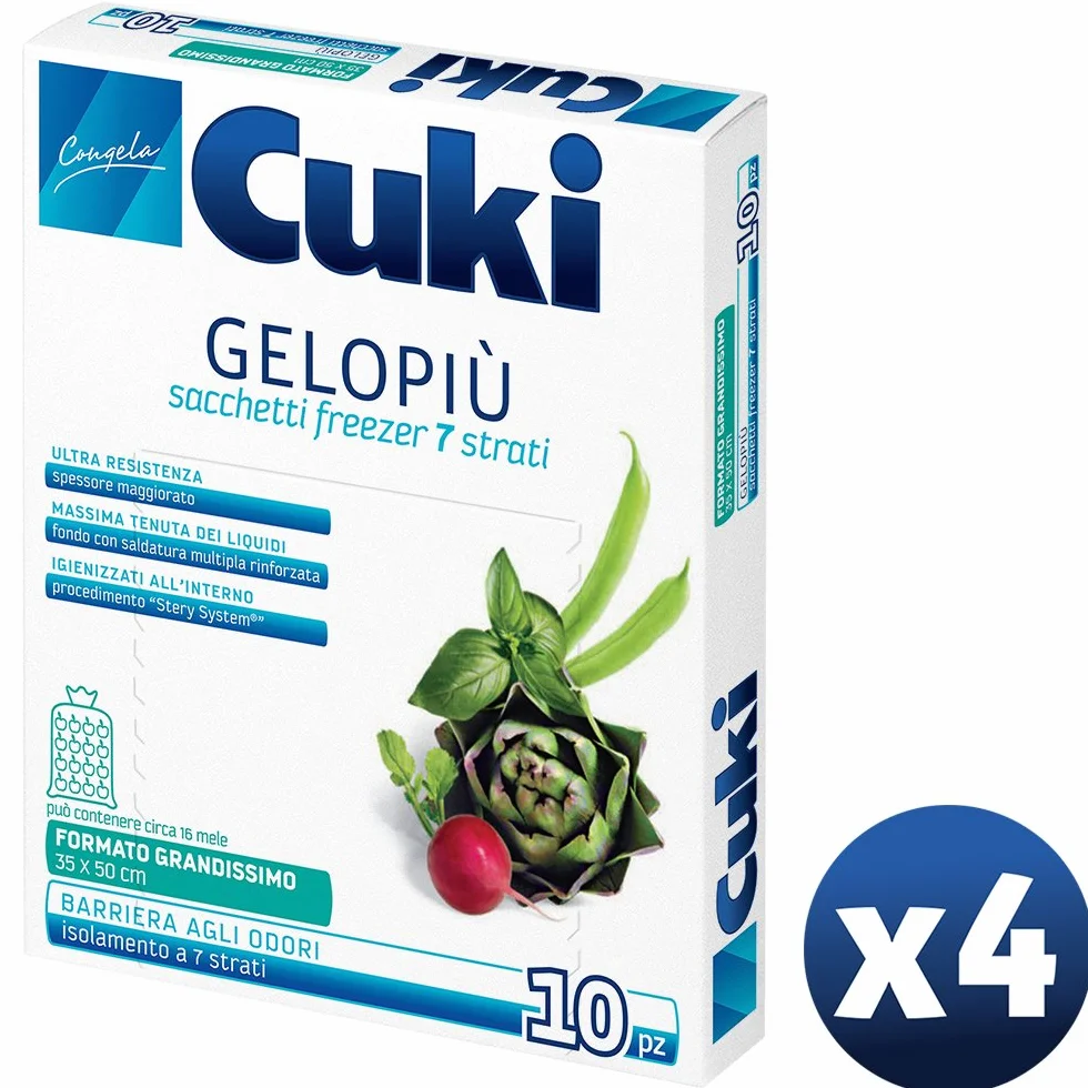 Cuki Gelopiù sacchetti freezer 7 strati 35x50 cm 11 L 40 pz