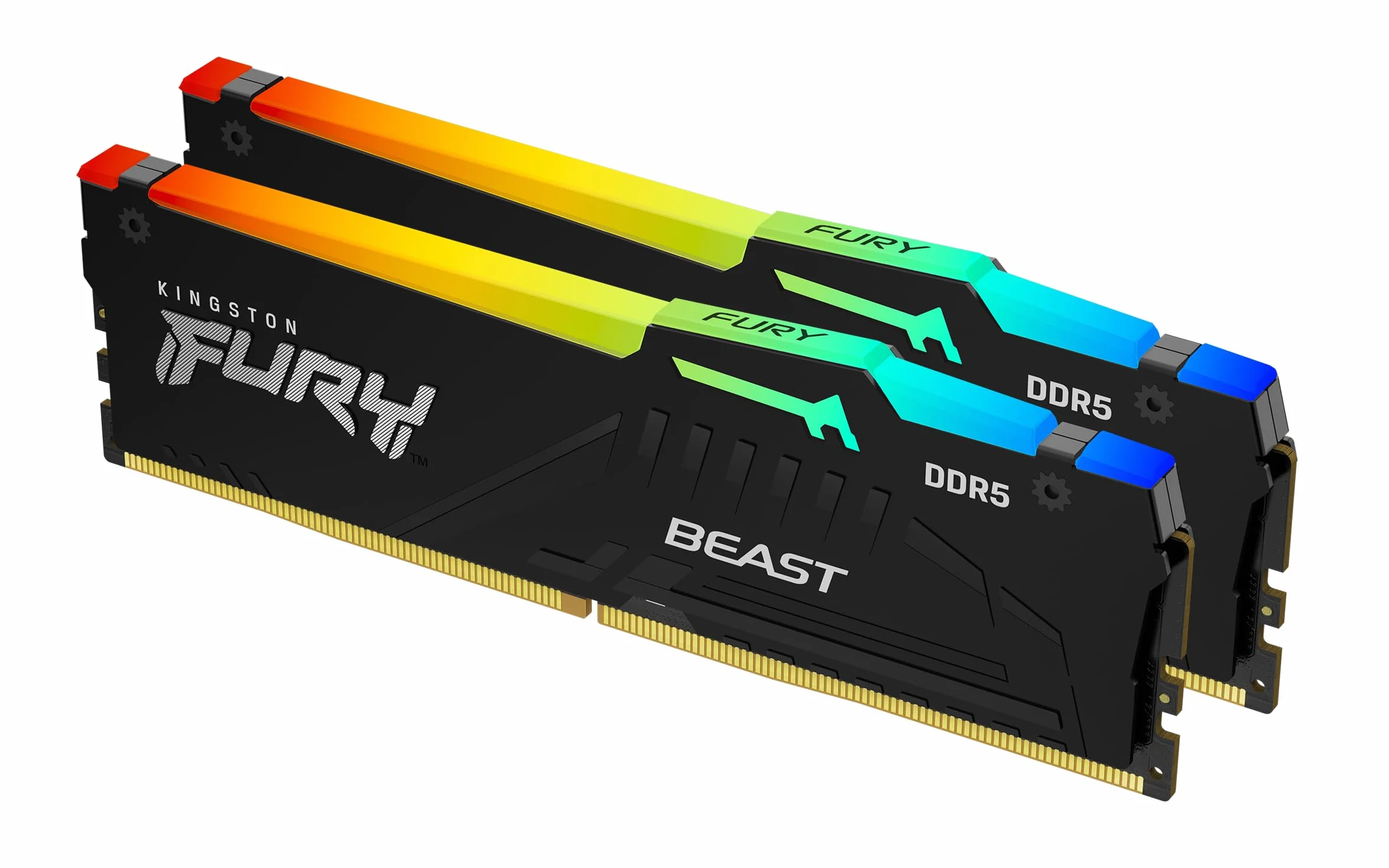 Kingston FURY Beast Nero RGB 32GB (2x16GB) 6000MT/s DDR5 CL36 DIMM Memoria Gaming per Computer Fissi Kit da 2 AMD EXPO/ Intel XMP - KF560C36BBE2AK2-32