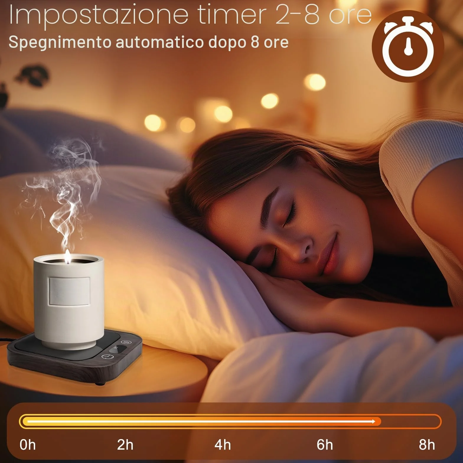 Scaldatazze Scalda Tazze,con 4 Impostazioni Temperatura, con Spegnimento Automatico,Scalda Tazzine da Caffè per Latte, Tè, Acqua