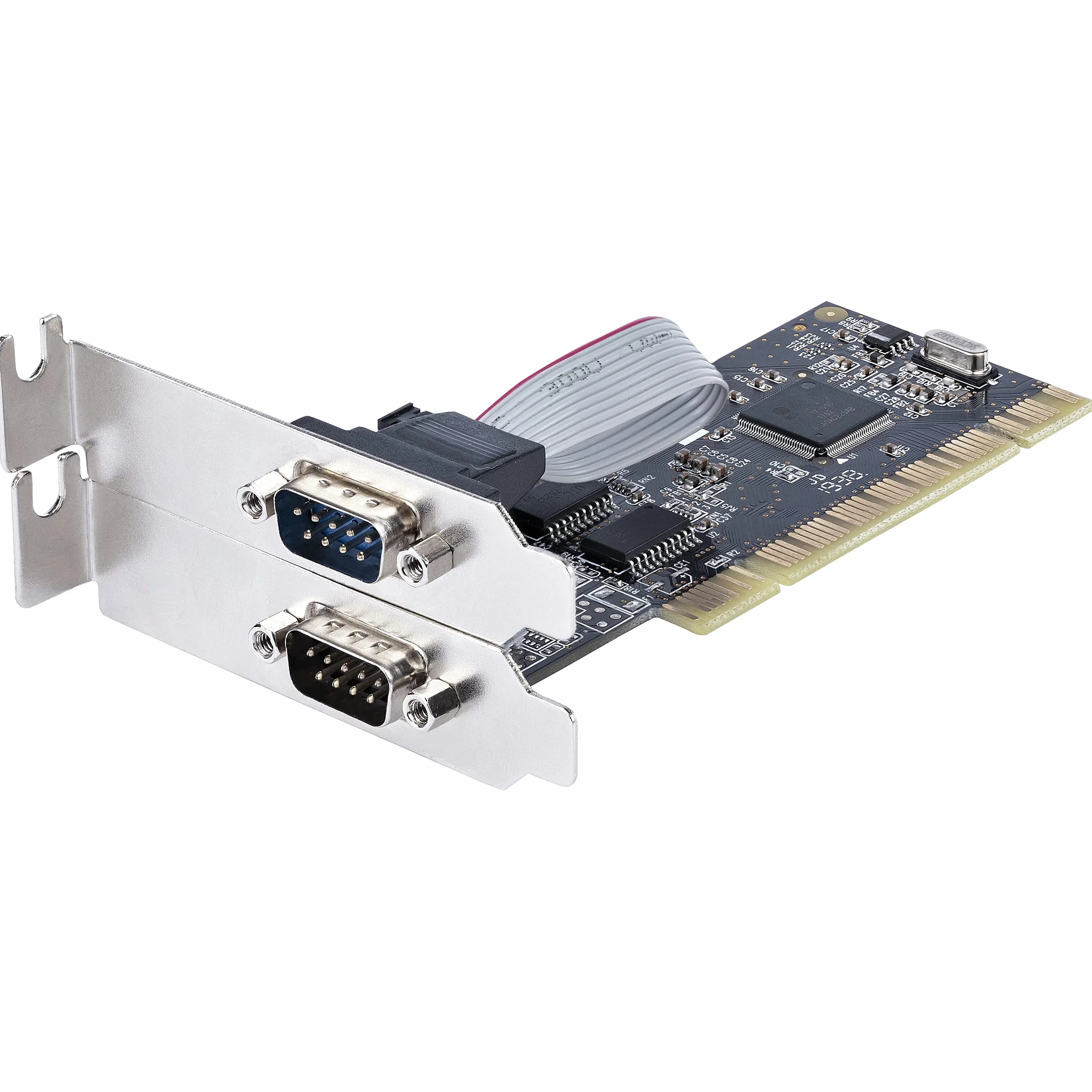 StarTech.com Scheda seriale PCI RS232 a 2 porte - Scheda di espansione/controller seriale PCI a doppia porta seriale DB9 - Staffe standard (installate) e a basso profilo - Windows/Linux (PCI2S5502)