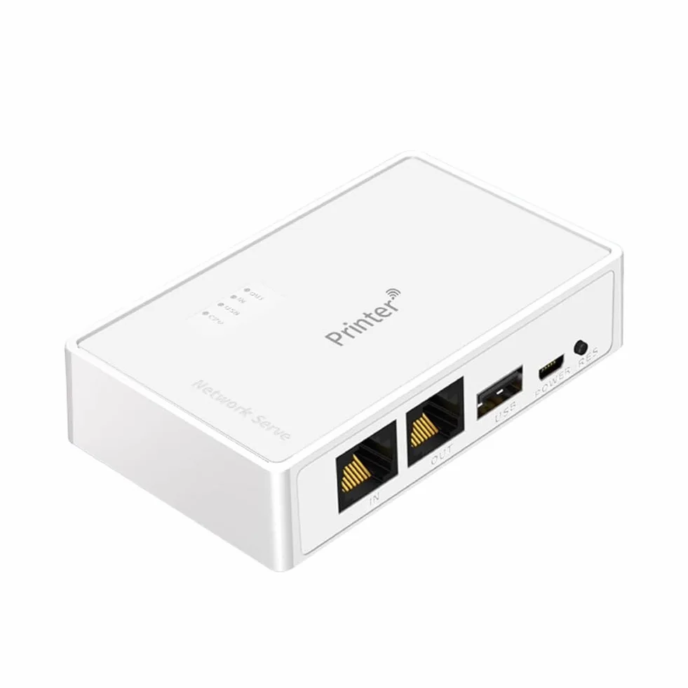 Server di Stampa di Rete Wireless USB, Stampante, Dispositivo USB Condiviso, Condivisione Computer, Condivisione Stampa, Server di Stampa RJ45