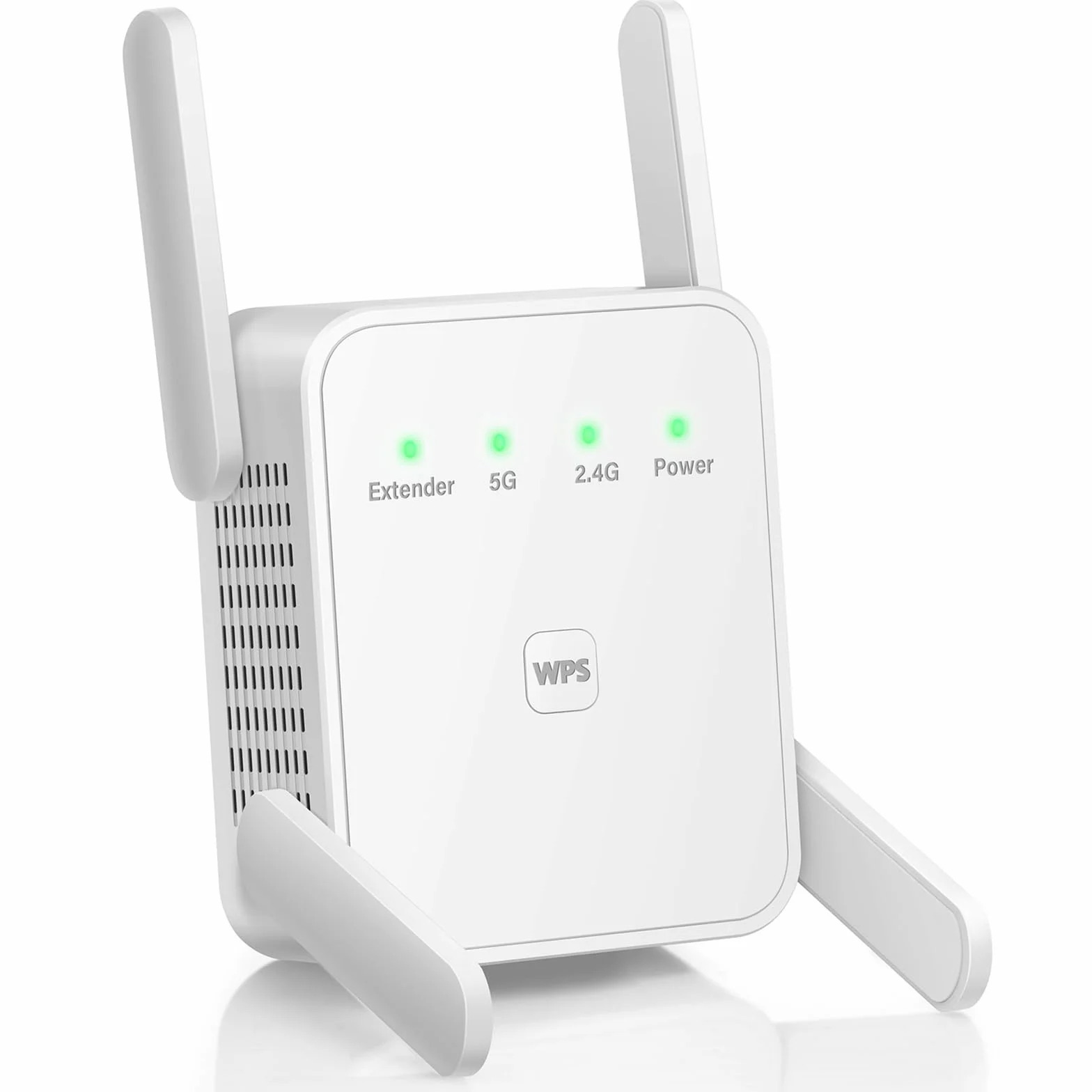 Amplificatore Wi-Fi, 1200Mbps WiFi Extender Dual Band 2.4GHz/5GHz con 4 Antenne ad Alto Guadagno, Ripetitore WiFi Potente per Casa,Porta LAN, WPS, Access Point, Supporta 2 Modalità