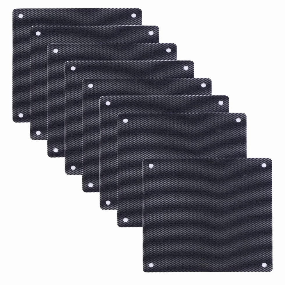 POFET 8PCS 12 * 12cm PC Fan Dust Filter Mesh Dust Filter Fan Filter PC Cooler Filter Nero Custodia Antipolvere