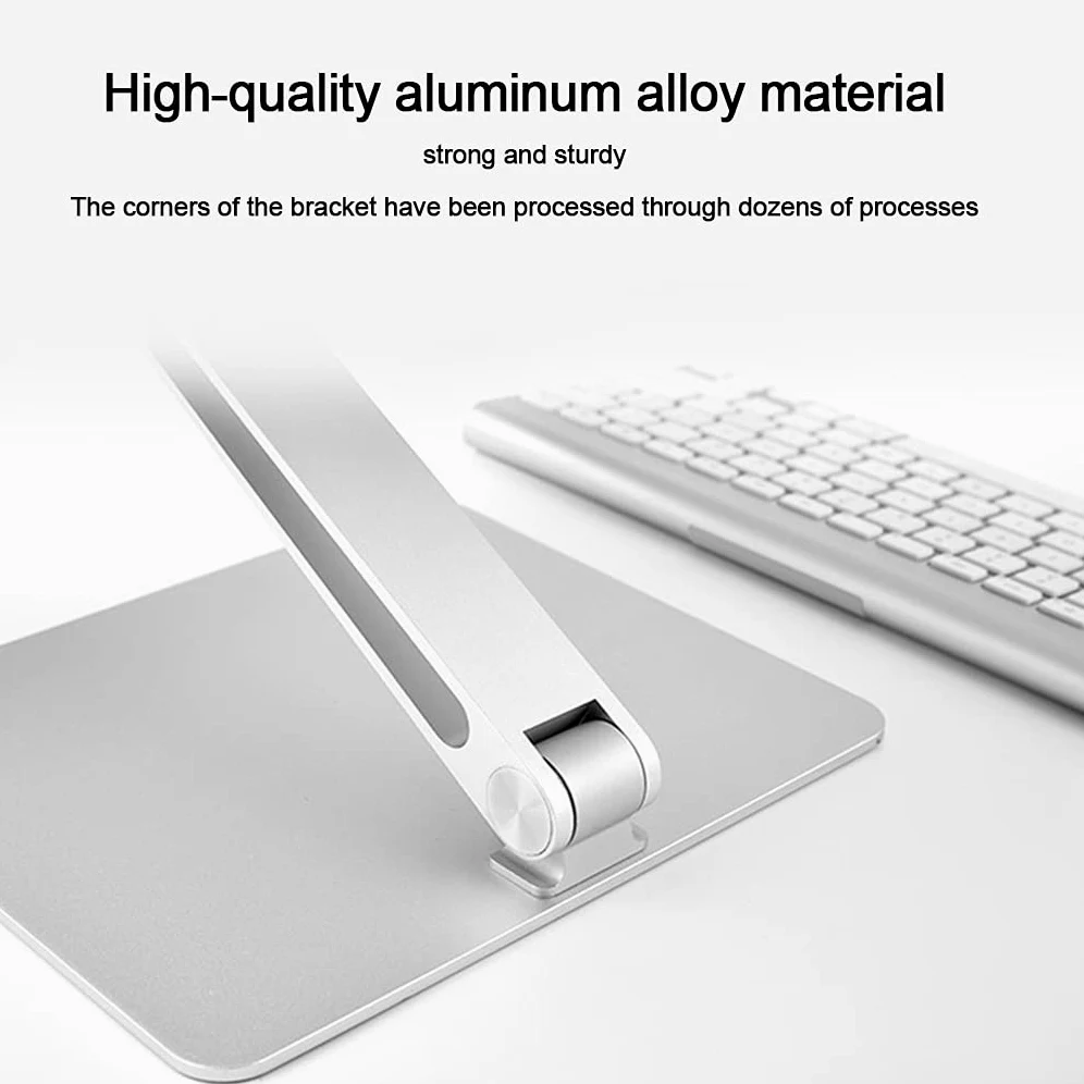 Supporto per laptop in alluminio regolabile in altezza Supporto di raffreddamento per notebook Staffa pieghevole per tutti i tablet da 7-17 pollici Supporto verticale regolabile per scrivania