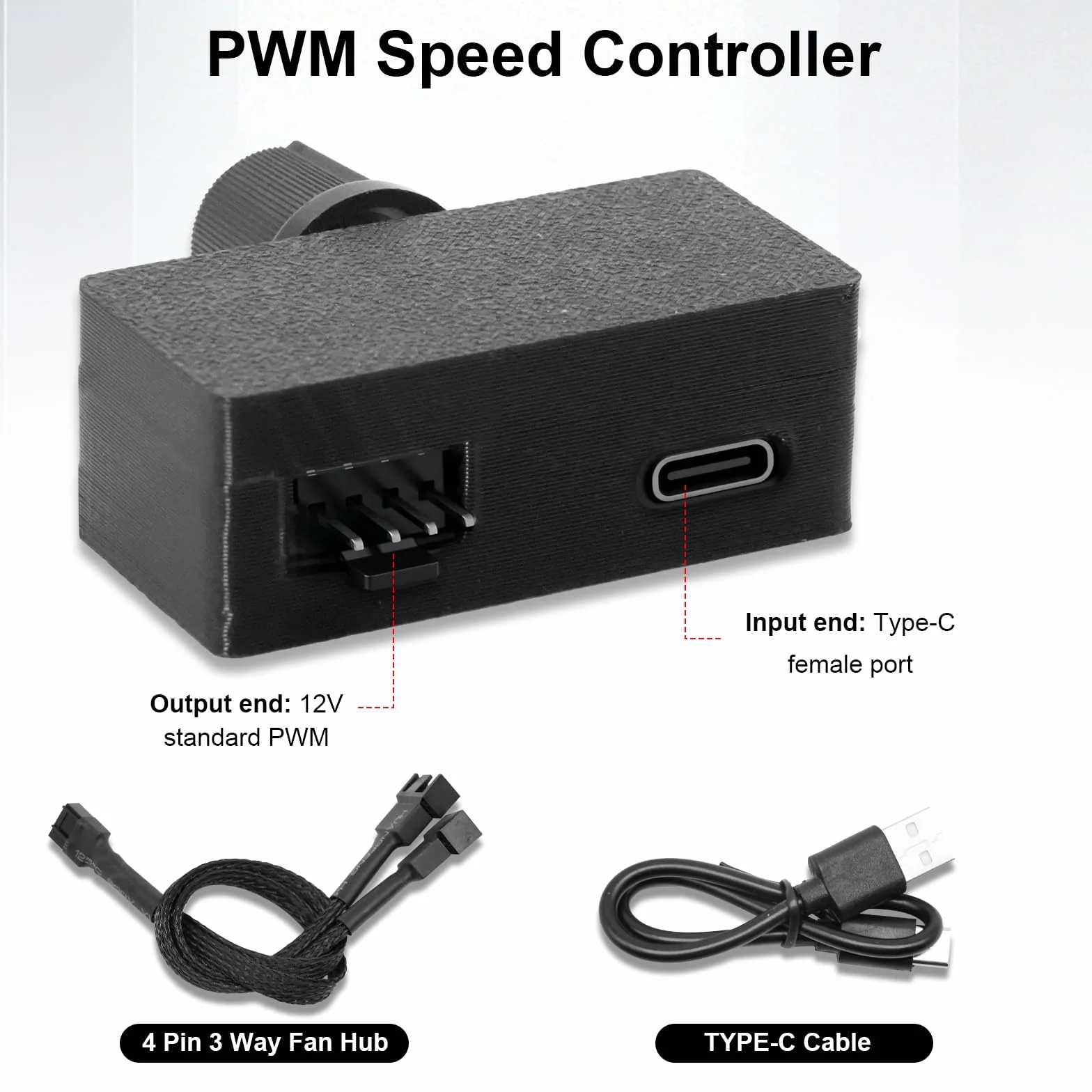Convertitore elevatore PWM 5V a 12V Regolatore di velocità ventola 4 pin 12V USB