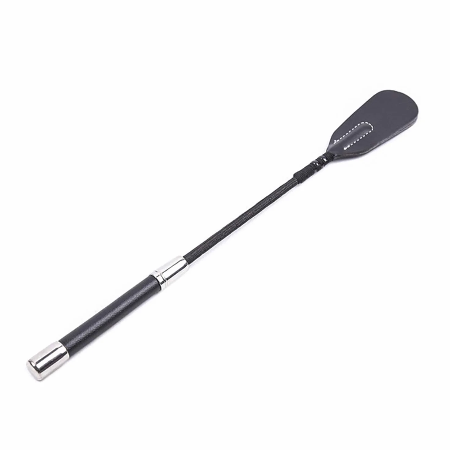 Frusta Piume Erotica 35cm Manico Pelle Spanking Paddle BDSM Sex Toys