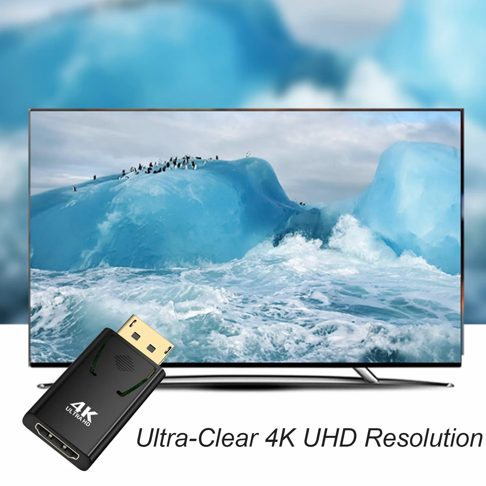 EasyULT Adattatore DisplayPort a HDMI, Risoluzione 4K DP Maschio a HDMI Femmina Convertitore, Supporto Audio 4K 1080P, per HDTV, Monitor, Proiettori, Portatili e Altri(Nero)