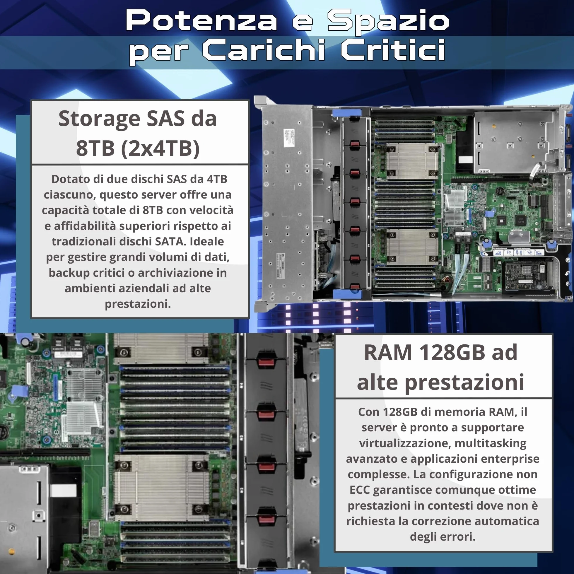 HP ProLiant DL380 Gen9 Server Rack 2x Intel Xeon 2690 V3 128GB RAM 2x SAS 3.5" 4TB iLO H840 Windows Server 2022