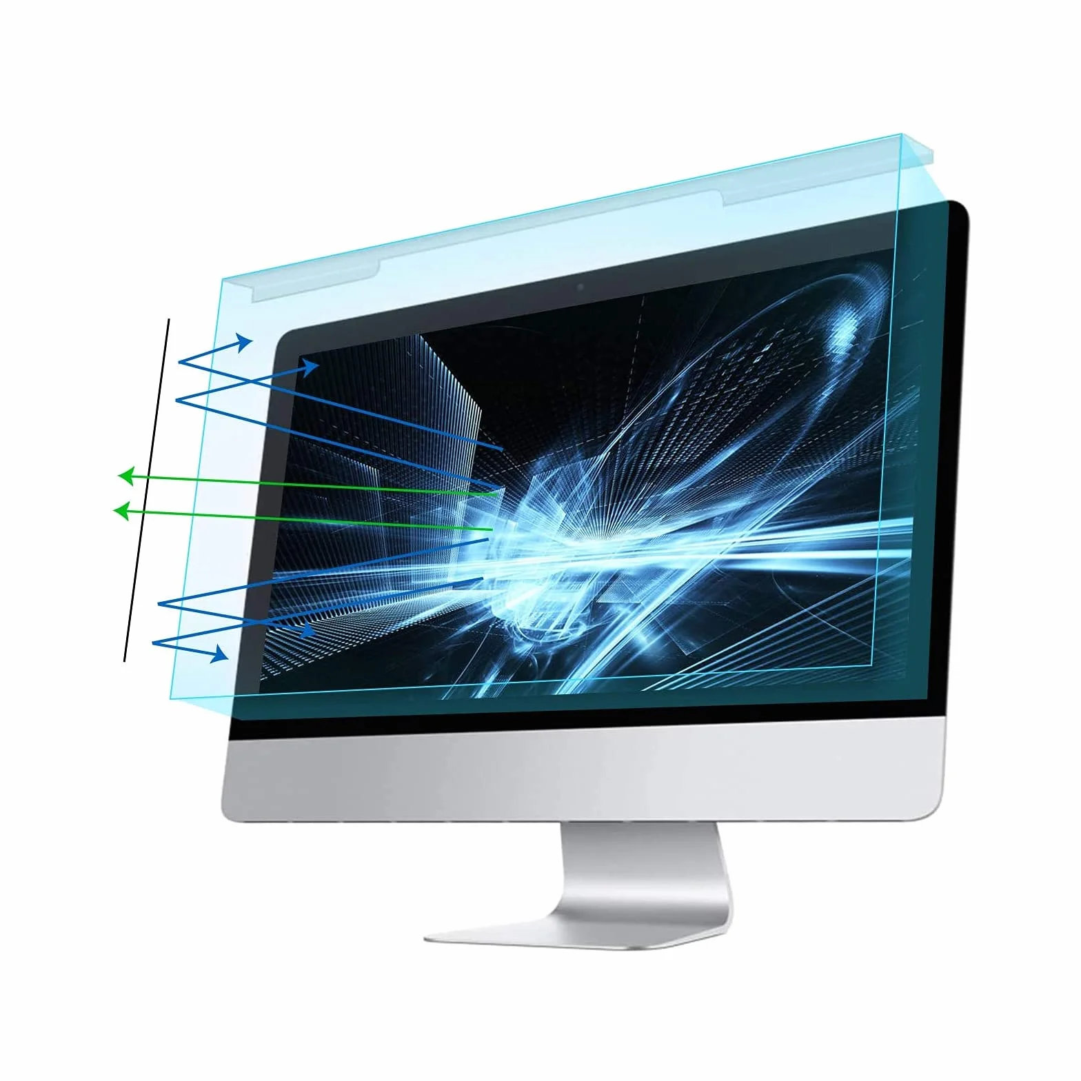MOSISO 23"-24" Anti Luce Blu Computer Schermo Protezione Anti-UV Protezione Occhi Film Filtrante per Diagonale 23" 23,6" 23,8" 24" 16:9 Widescreen Desktop PC LED Monitor Pannello(54x34cm/LxL)