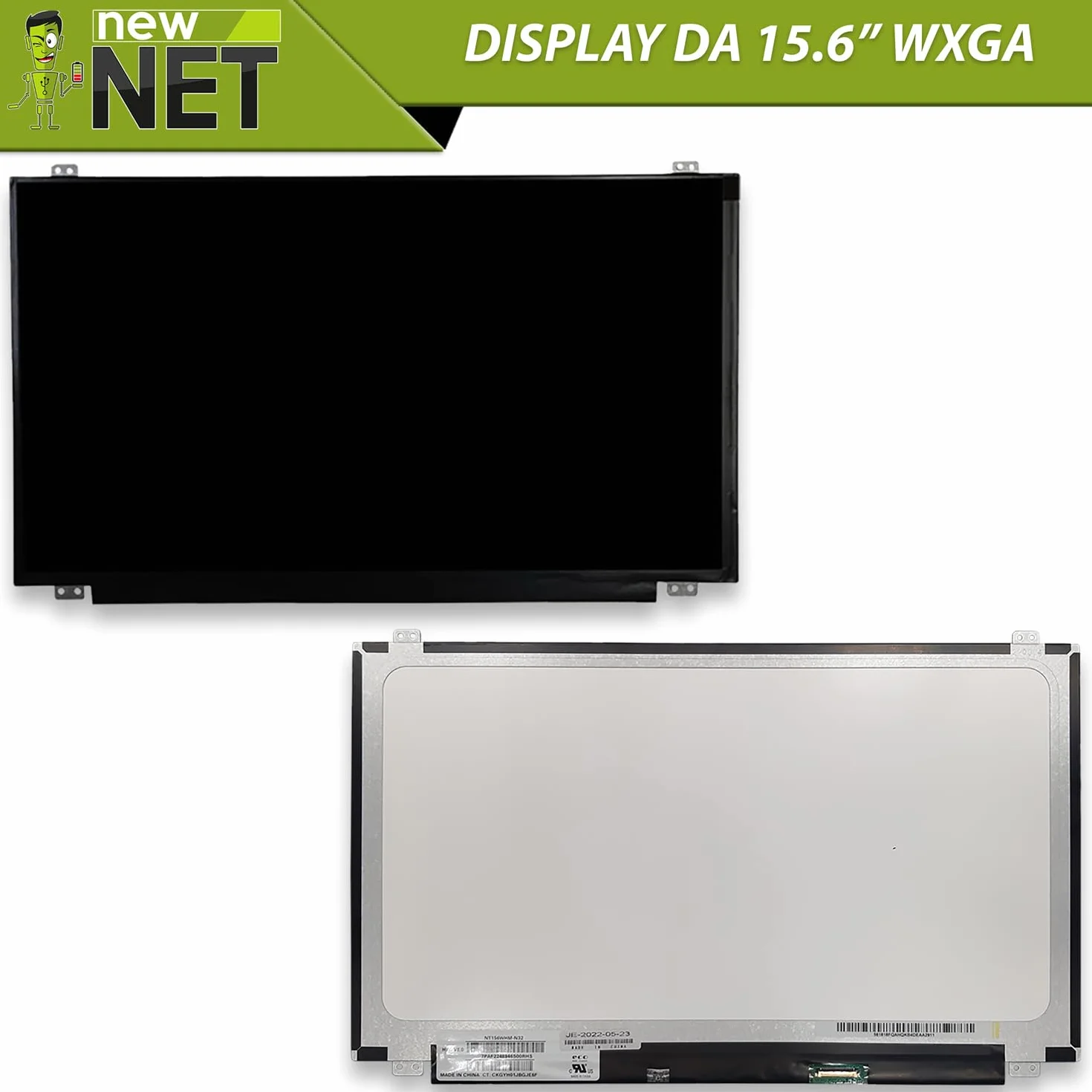 new net - Pannello Schermo Display LCD Compatibile con HP 250 G4, 250 G5, 250 G6, 250 G7, 255 G4, 255 G5, 255 G6 [15.6 Pollici - HD - 1366 x 768-30 Pin]