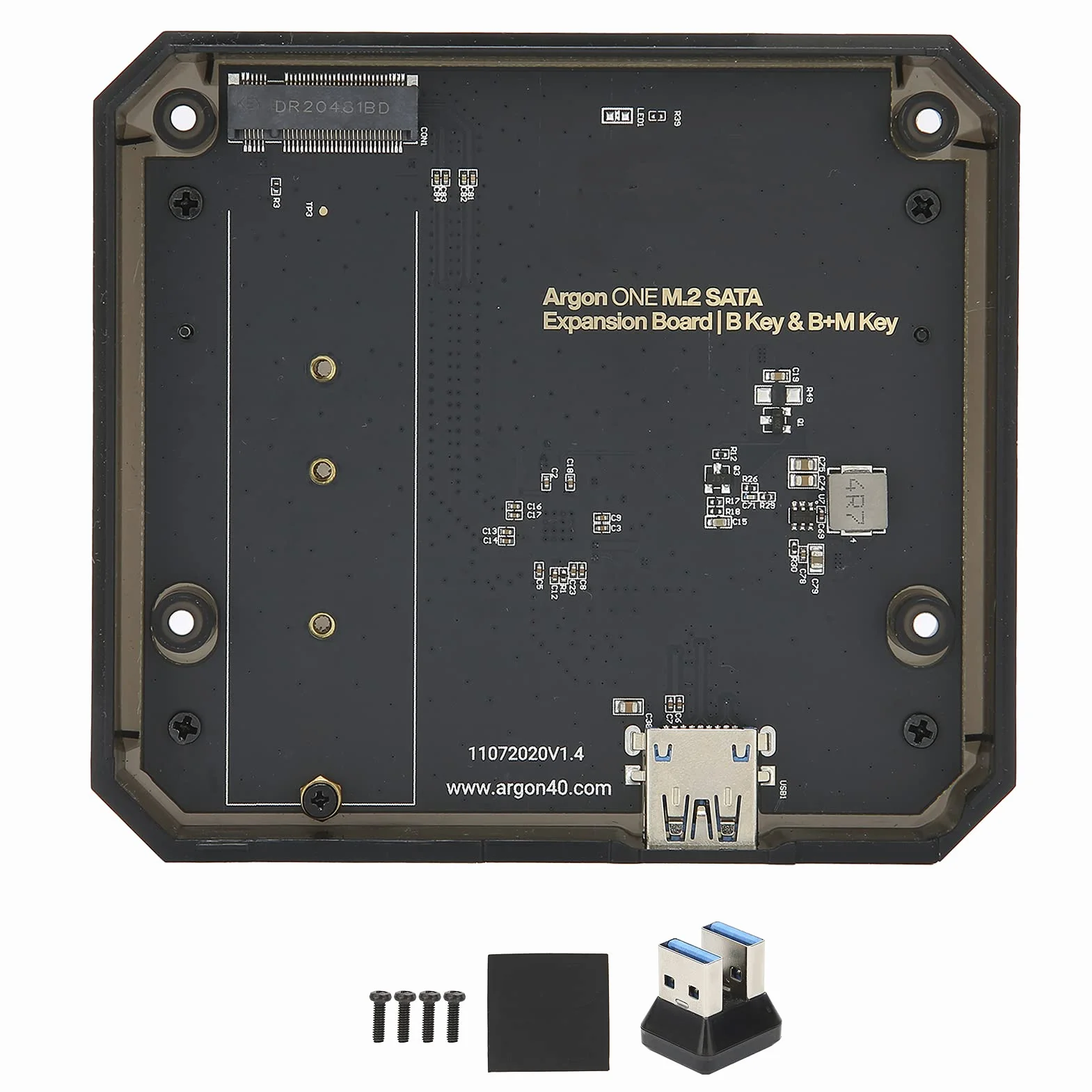 per Scheda di Espansione per Argon One M.2 per 4B, SSD SATA M.2 a Modulo di Espansione USB 3.0 / Chiave NGFF SSD M.2 B e Chiave B + M (2280 2260 2242 2230)