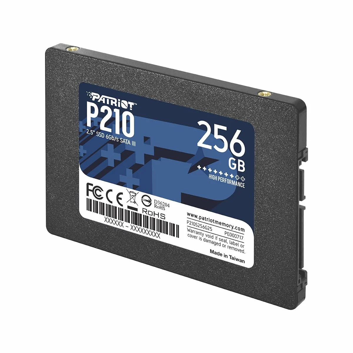 SSD Unità a Stato Solido SATA 3 6 Gbps 2.5" Interno Patriot P210 256GB