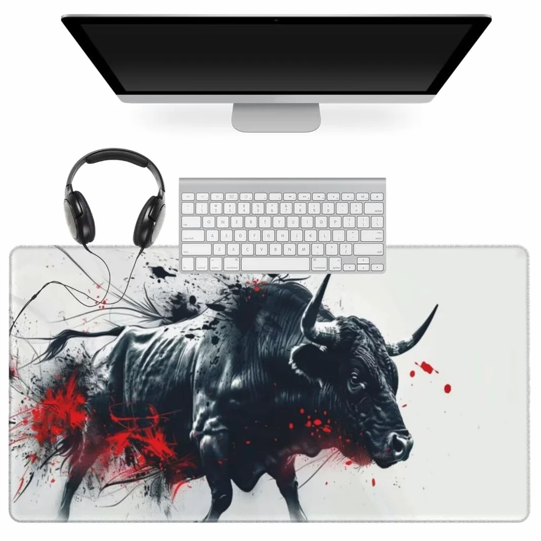 Tappetino Mouse Oscurità Tappetino Mouse XXL 1600 x 800 mm, Mucca Tappetino Scrivania con Base In Gomma Antiscivolo, Tappetino Mouse Gaming Impermeabile Mouse Pad, Maggiore Precisione e Velocità qw688