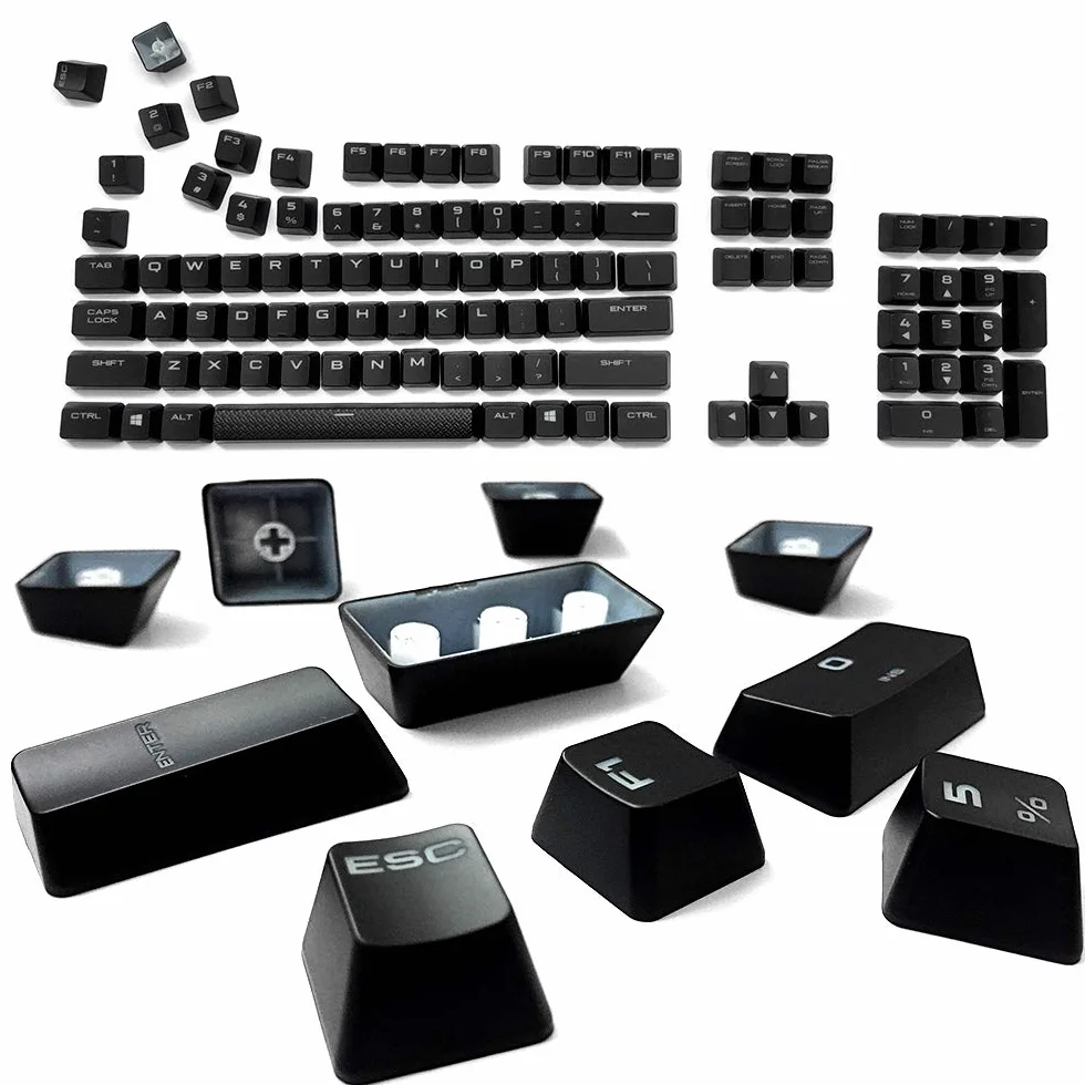 HUYUN Sostituzione originale 104 keycaps per Corsair K70 LUX RGB Rapidfire tastiera meccanica da gioco