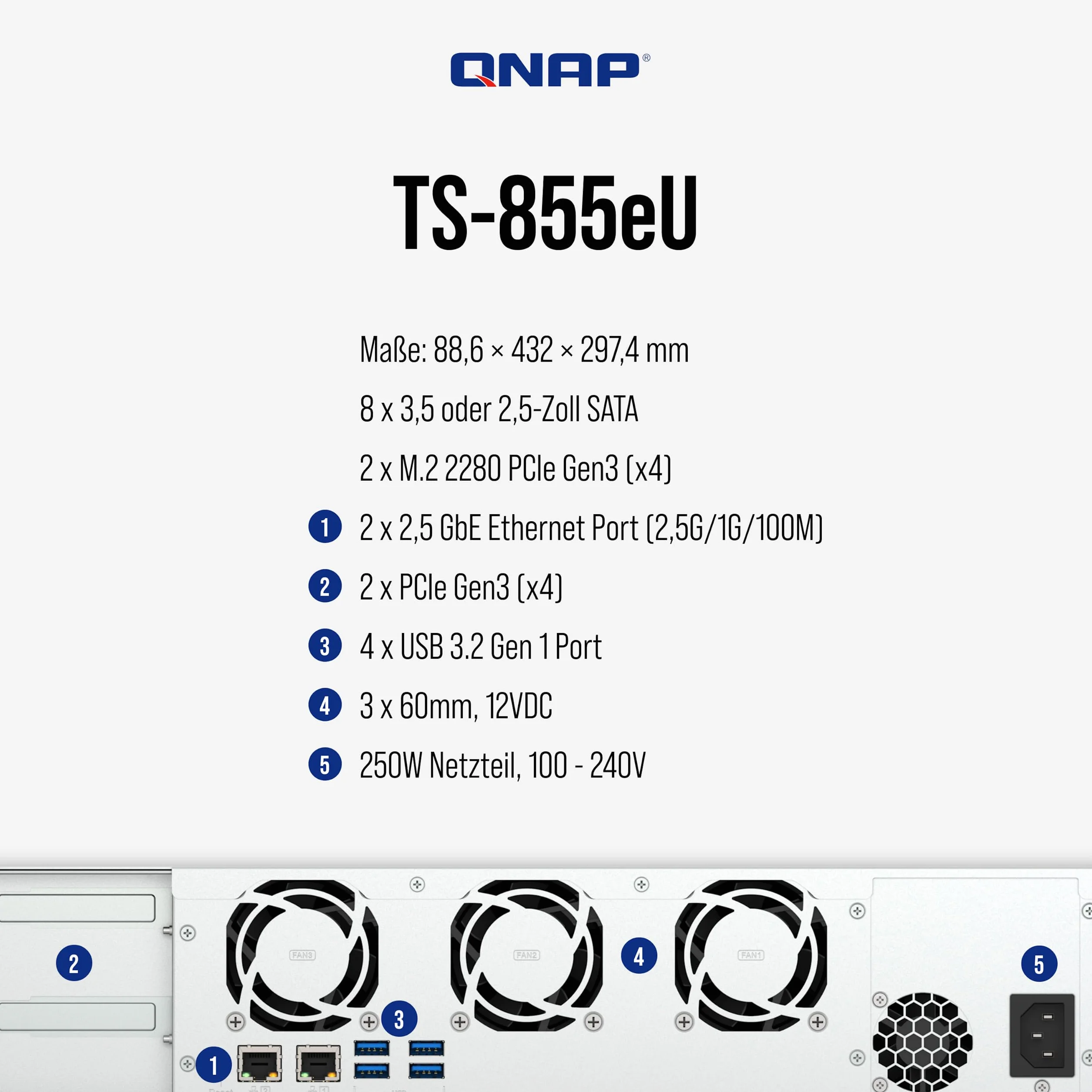 QNAP Turbo NAS TS-855eU-8G