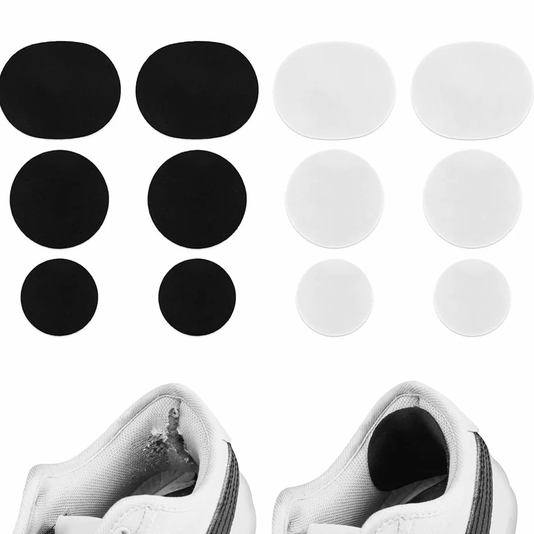 Kit 12 Toppe Adesive per Riparare Buchi delle Scarpe - Punte e Talloni