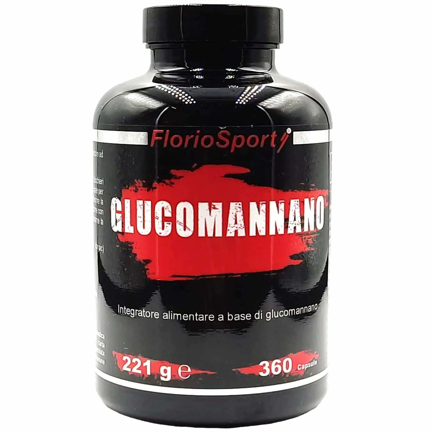 Glucomannano Forte 360 Capsule 500mg FlorioSport Integratore Fibra Vegetale Radice Konjac