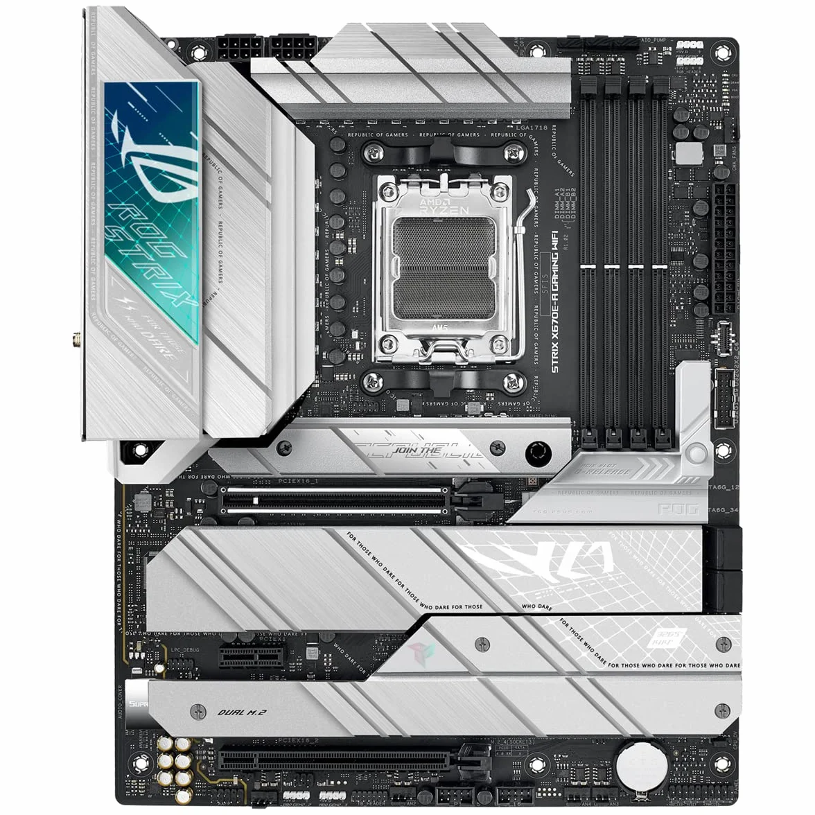 ASUS ROG Strix X670E-A Scheda Madre Gaming ATX, AMD AM5, DDR5, Intel 2.5Gb Ethernet, WiFi 4xSATA 6GB/s, Nero