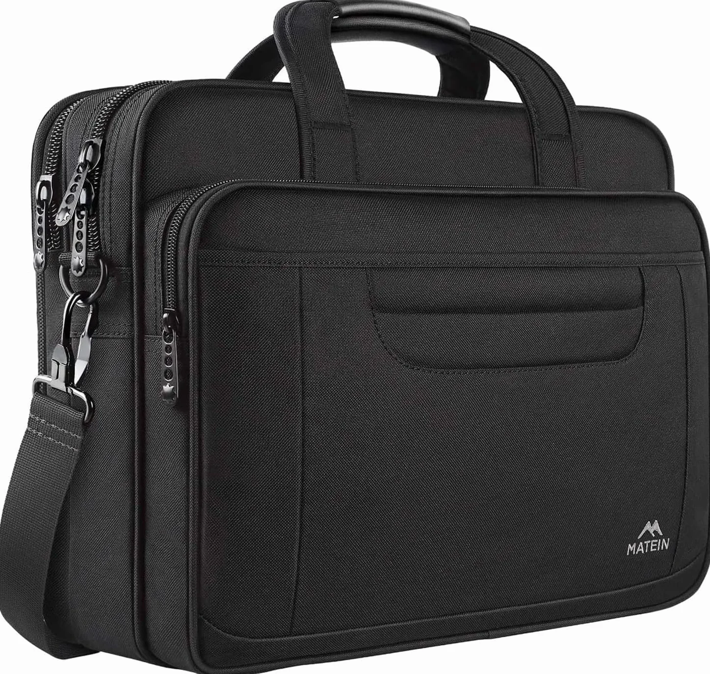 MATEIN Borsa Porta PC 17 Pollici, Borsa Lavoro Uomo Donna per Documenti, Tasca Antifurto e Tracolla Rimovibile, Multitasche con Fascia per Trolley, Custodia Notebook per Ufficio, Università e Viaggio