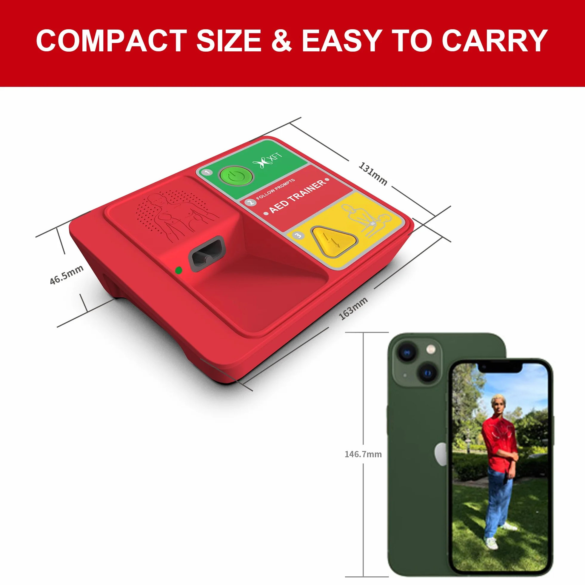 Defibrillatore Didattico Universale 120N DEA Trainer Ultra, Simulatore RCP per Formazione, Vocale Italiano Inglese Francese Tedesco