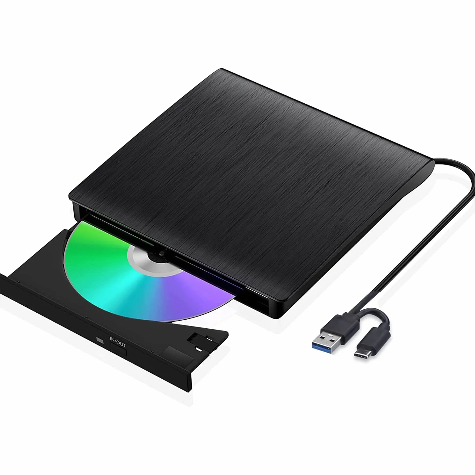 XIAOXIN Masterizzatore DVD Esterno, Lettore CD Esterno per Portatile Unità Esterna USB 3.0 DVD-R CD-RW Drive Dispositivo Ultra Slim Per Laptop Windows 98/ME/ 2000/XP/Vista/7/8/10/11 Mac Linux