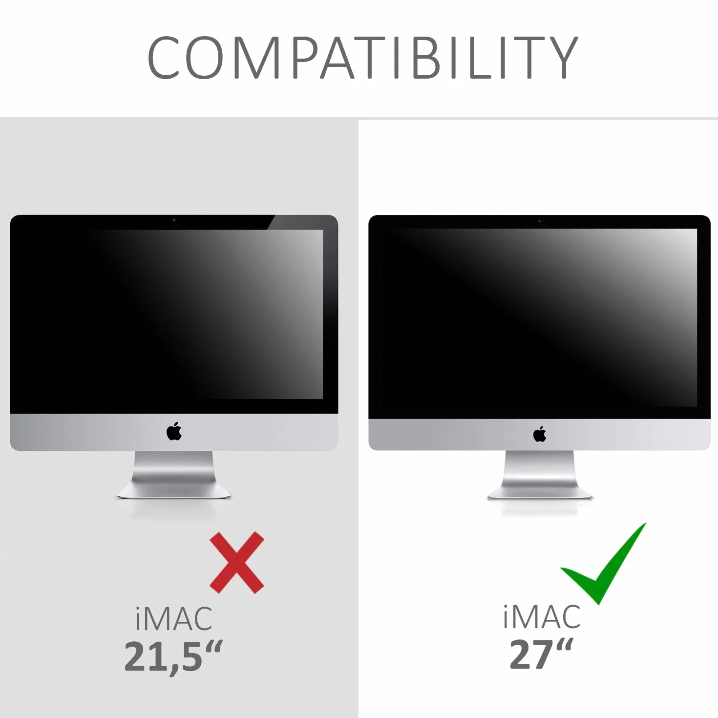 kwmobile Custodia 4in1 Compatibile con Apple iMac 27" / iMac Pro 27" - Fodero Monitor, Case Tastiera, Cover Magic Mouse e Porta-Cavi - nero