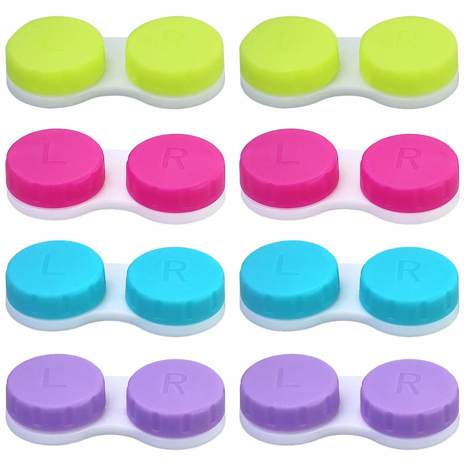 Contenitori per lenti a contatto 4 colori 8 pezzi set da viaggio a prova di perdite