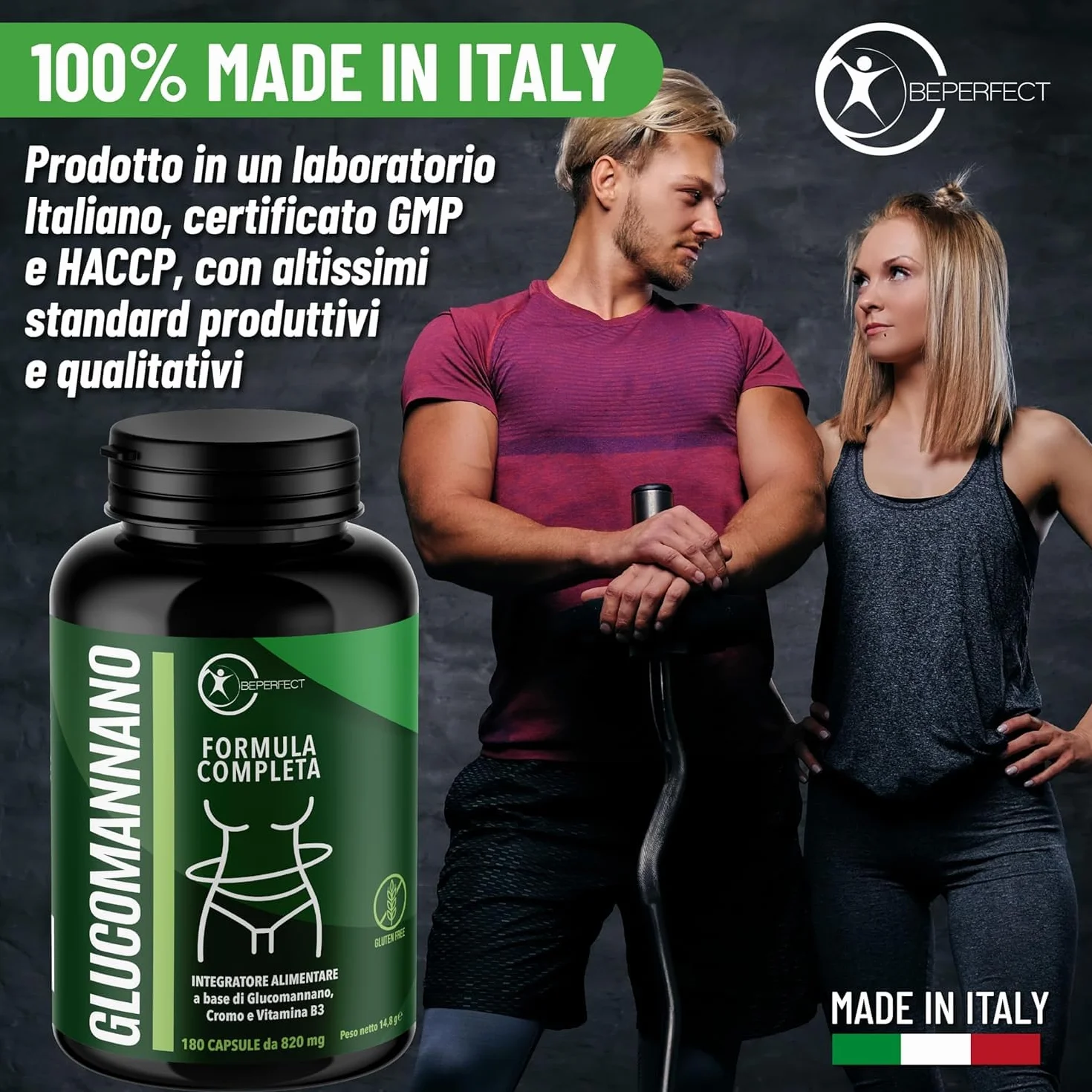 Glucomannano Forte Purificato 4000mg 180Cps con Cromo e Vitamina B3