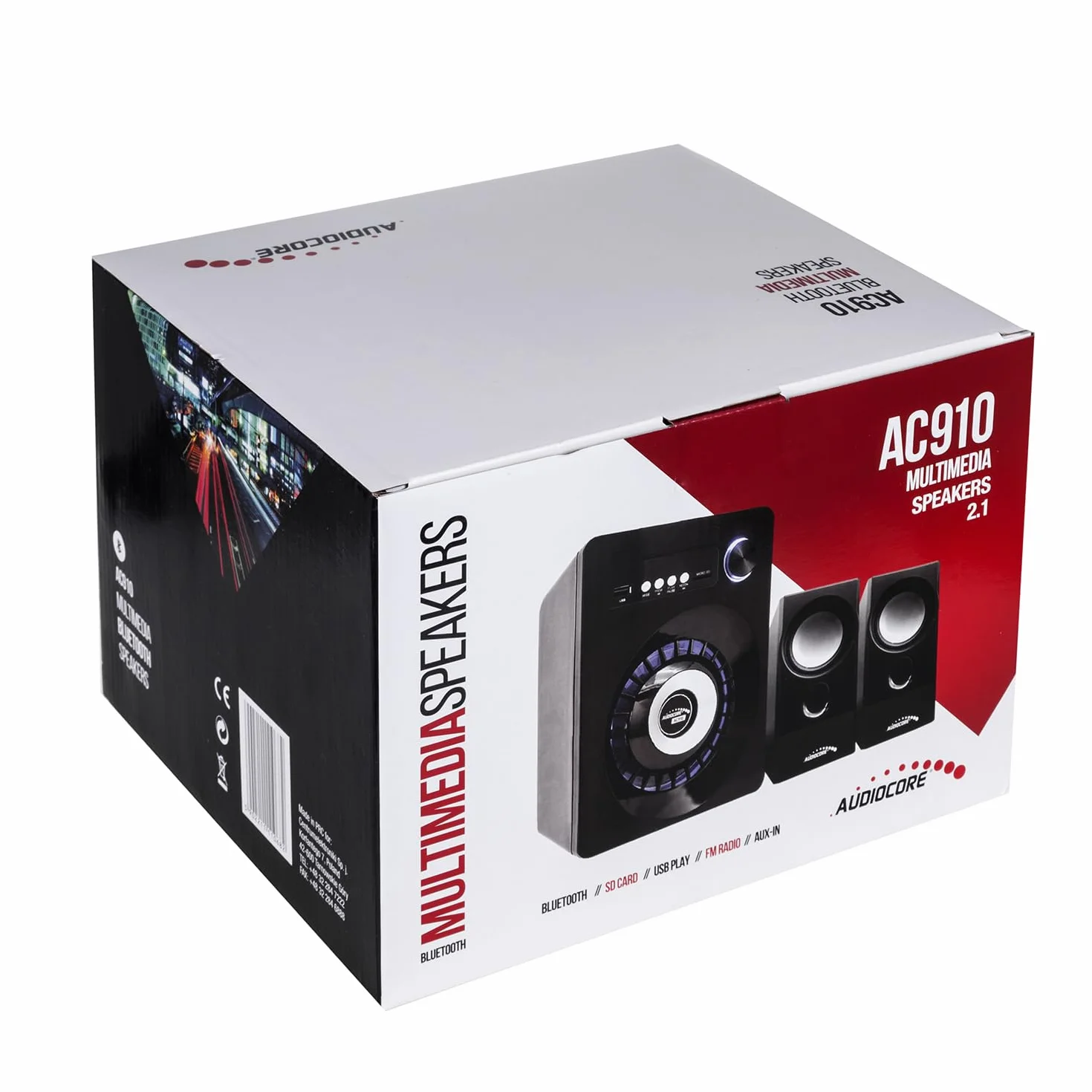Audiocore AC910 2.1 Altoparlante multimediale Bluetooth subwoofer 280 W P.M.P.O.