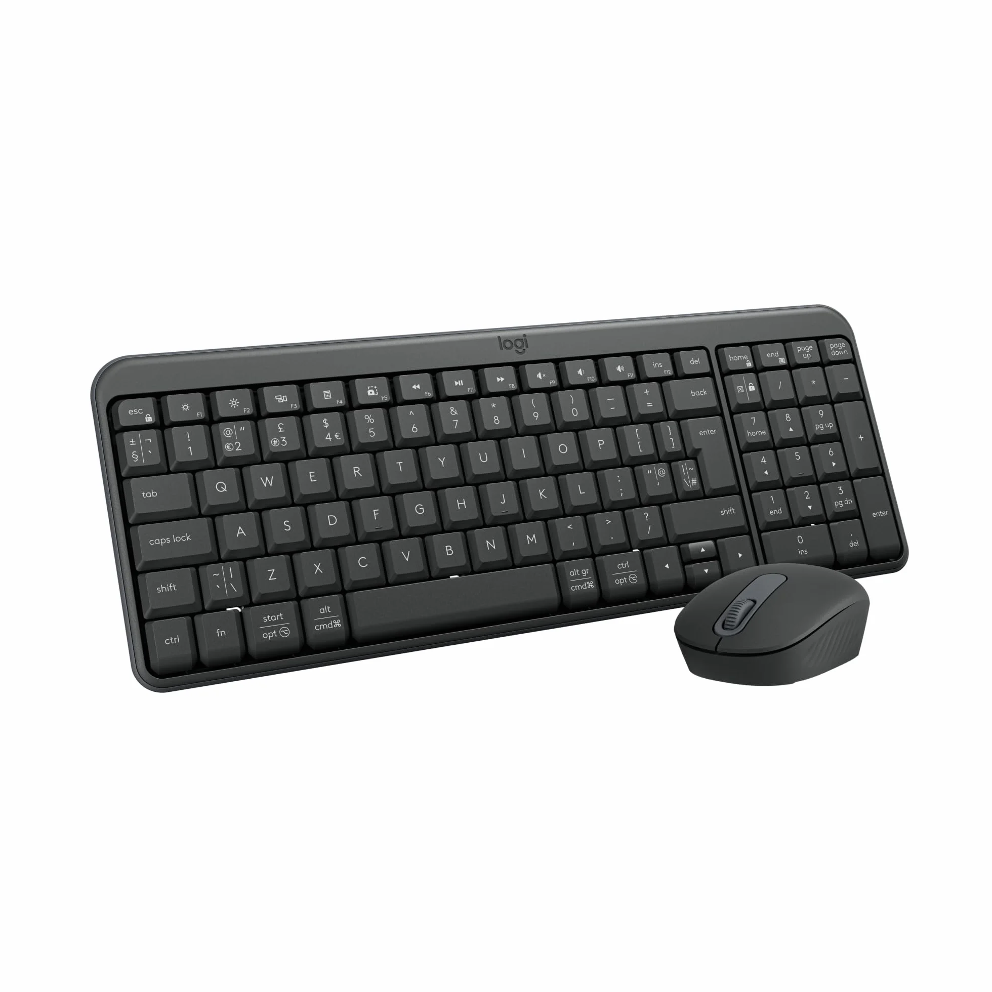 Logitech MK250 Kit mouse e tastiera wireless Bluetooth : connettività facile e veloce, tastiera wireless compatta, mouse ambidestro, struttura resistente - Windows/macOS - QWERTY