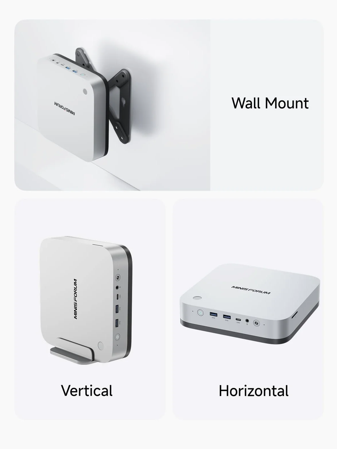 MINIS FORUM AI X1 Pro Mini PC AMD Ryzen AI 9 HX370 32GB DDR5 1TB PCIe 4.0 SSD 4K Quad Display Dual LAN 2.5 WiFi 7 BT 5.4 Oculink
