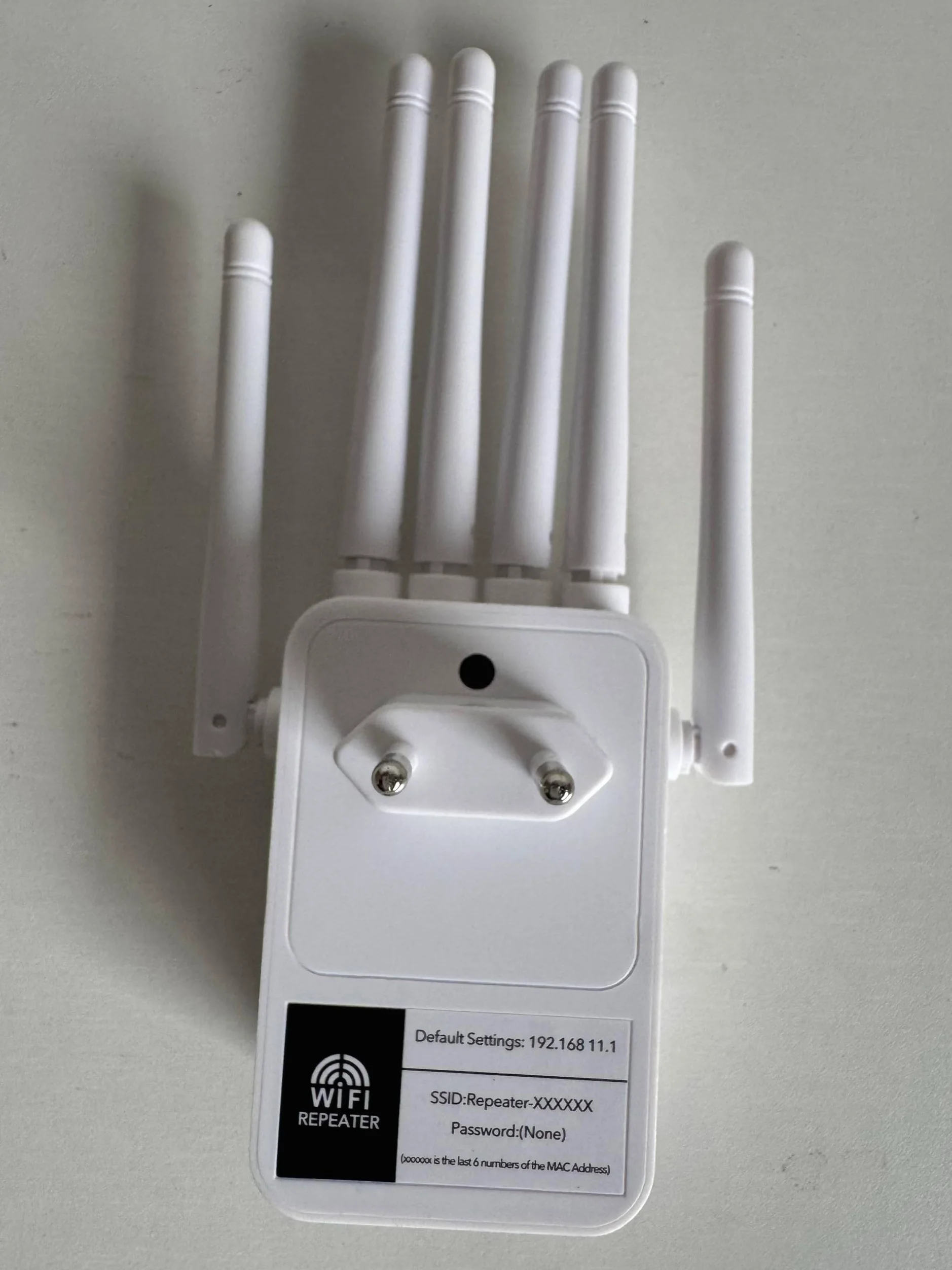 Amplificatore WiFi 1200Mbps Bi-Bande Ripetitore WiFi Potente 6 Antenne, 900 m², ideale Streaming 4K e Gaming, 3 modalità, porta Ethernet, installazione rapida, per casa e ufficio