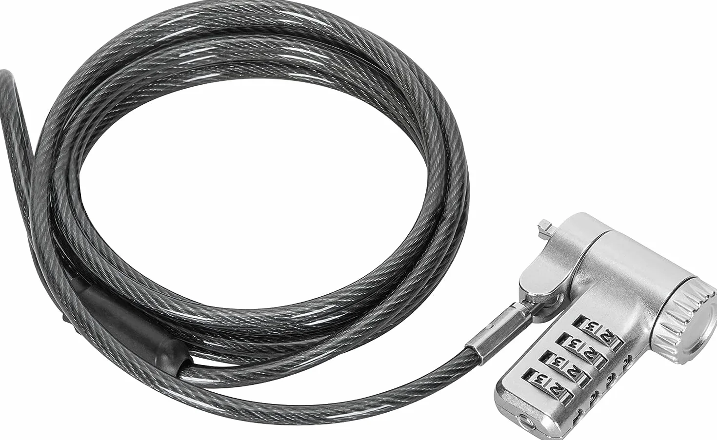 Techly 368093 Lucchetto con Sistema di Sicurezza Universale a Combinazione per Notebook Grigio