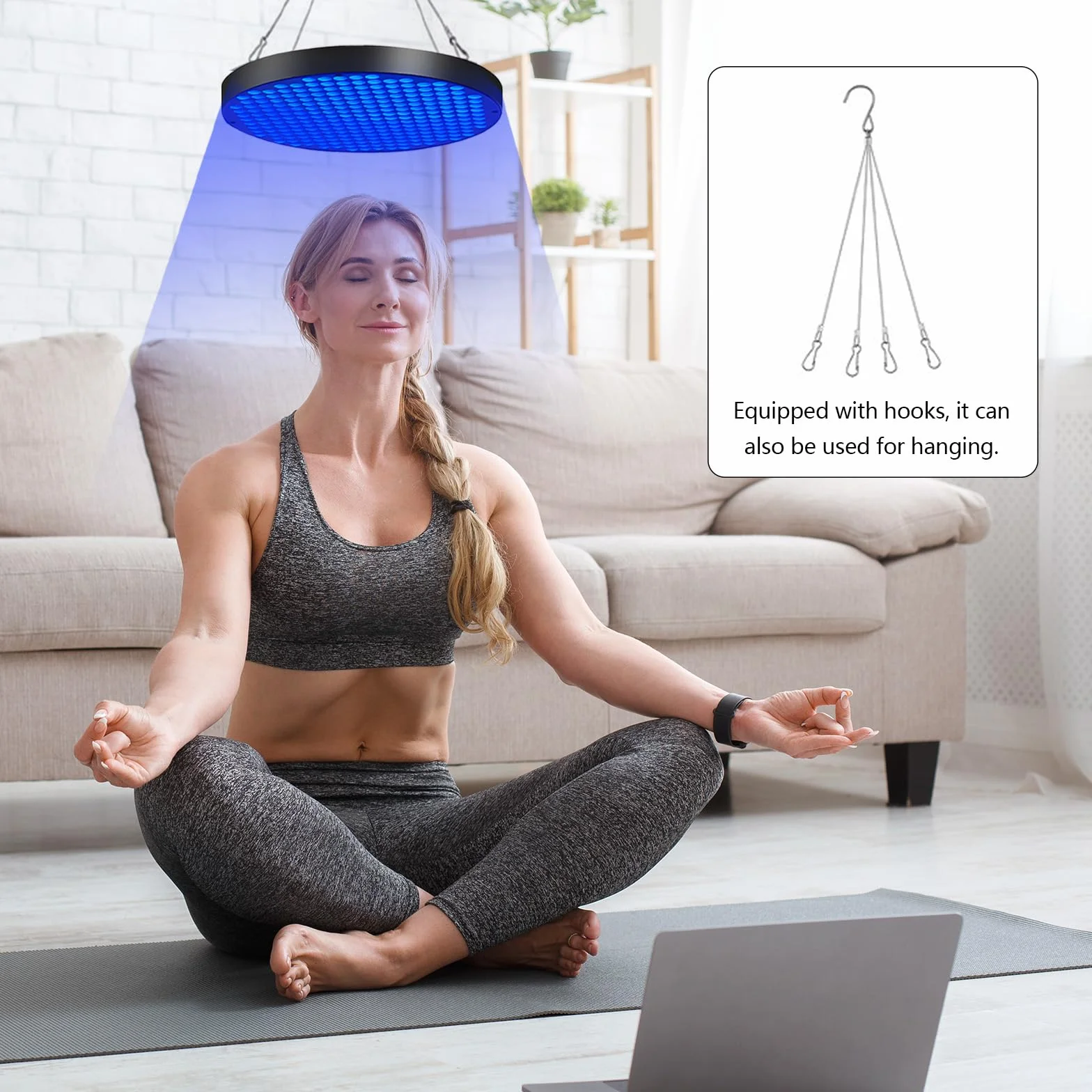 Solarium per la Casa, Lampada Abbronzante Viso 50W 250 LED 460 NM Temporizzato con Supporto e Occhiali