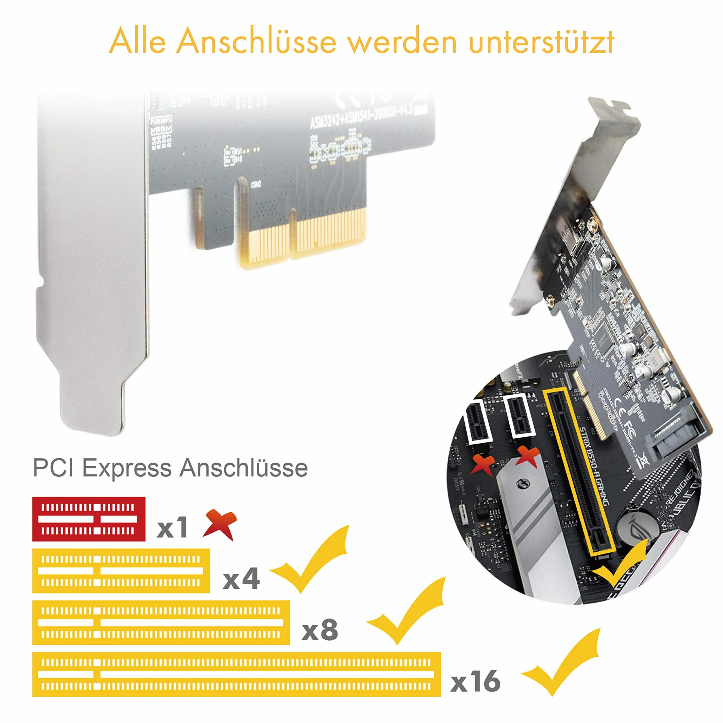ICY BOX Scheda USB 3.2 con Porta USB 3.2 Gen 2x2 (20 Gbit/s), USB-C, Installabile in Slot PCIe, IB-PCI1901-C32
