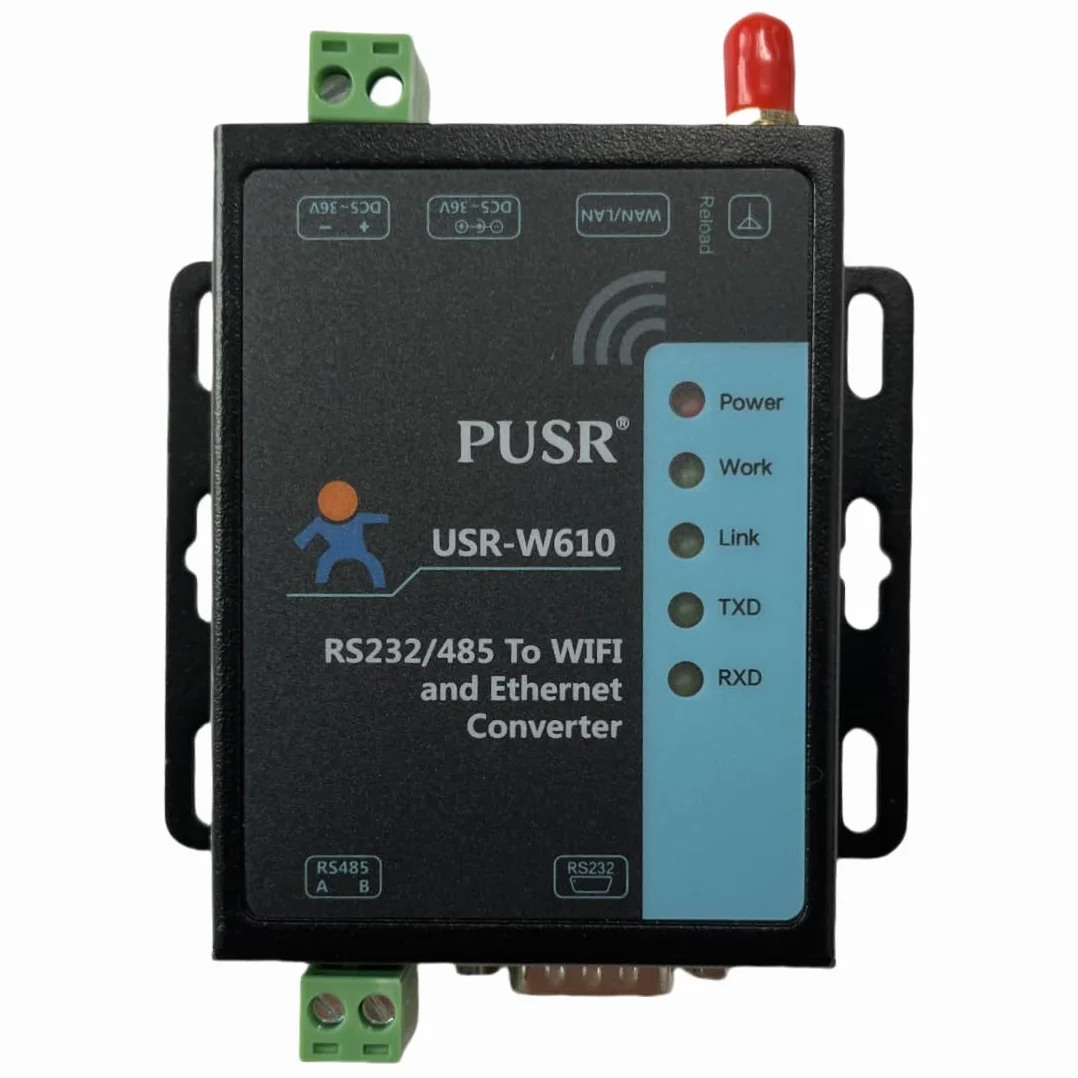 USR-W610 Wireless Converter Serial to WiFi Ethernet Converter RS485/RS232 WiFi Serial Server Support Modbus Gateway Realizza dati seriali e pacchetto dati TCP/IP Trasmissione trasparente