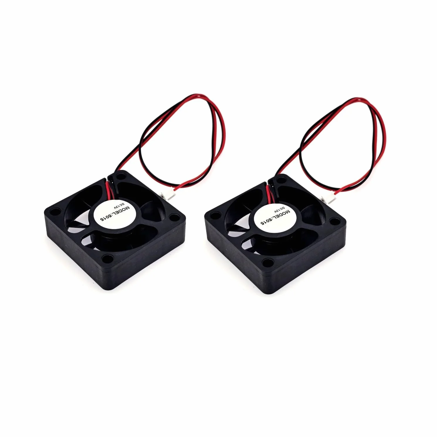 JZK 2PCS 50x50x15mm DC 12V mini ventola di raffreddamento 50mm con 2 pin, 6700 rpm, 0.12A, 5015 piccola ventola DC brushless 5cm per raffreddamento o ventilazione, ventola per stampante 3D