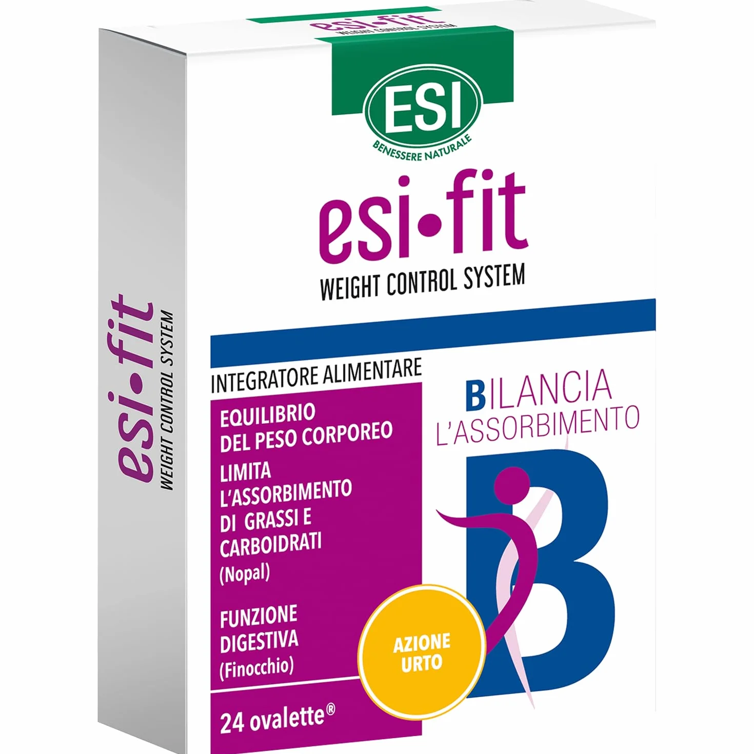 ESI Fit Bilancia Azione Urto Integratore Alimentare Nopal e Finocchio 24 Ovalette
