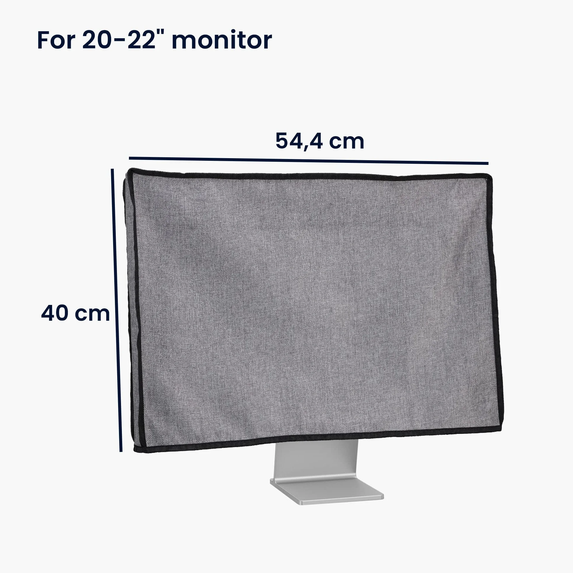 kwmobile Custodia Protettiva Monitor PC Compatibile con 20-22" monitor - Copri Computer Desktop - Copertura Antipolvere PC grigio scuro