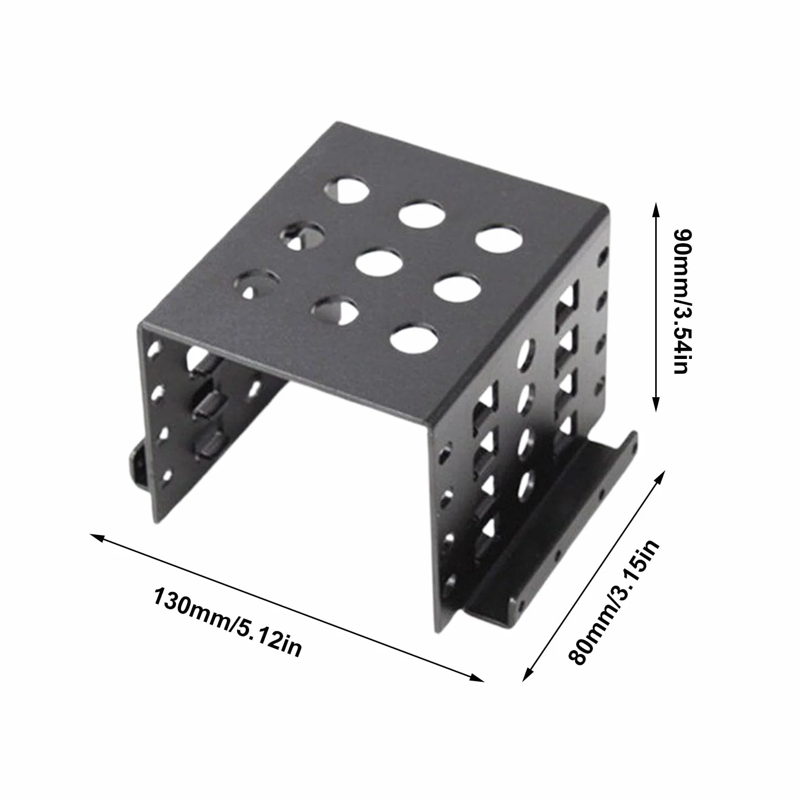 Hard Drive Cage, 2.5 to 3.5 Inch Mounting Bracket, Shockproof Docking Tray Adapter, Compact Storage Caddy for Home Expansion, Desktops, Workstations, Computer Setup Use